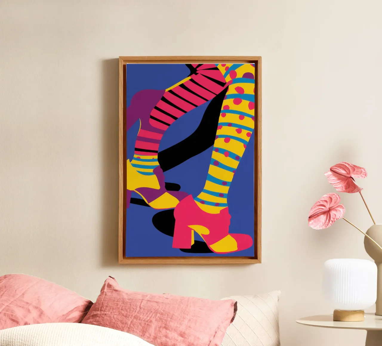 Gambe a righe divertenti tela da Thistle Bloom