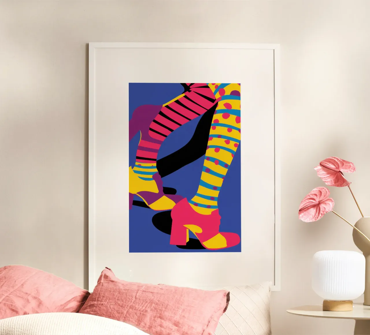 Gambe a righe divertenti poster da Thistle Bloom