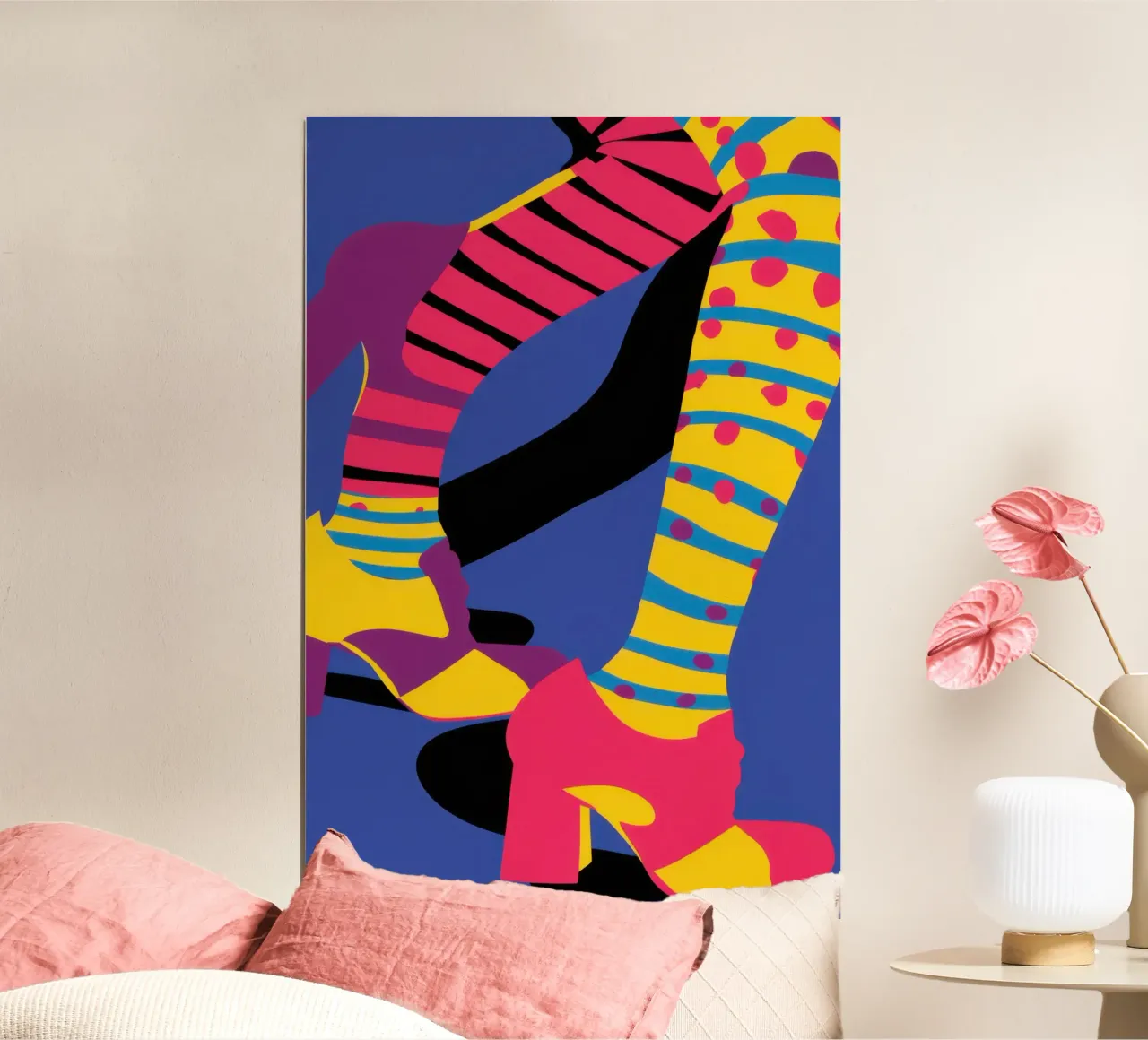 Gambe a righe divertenti poster da Thistle Bloom