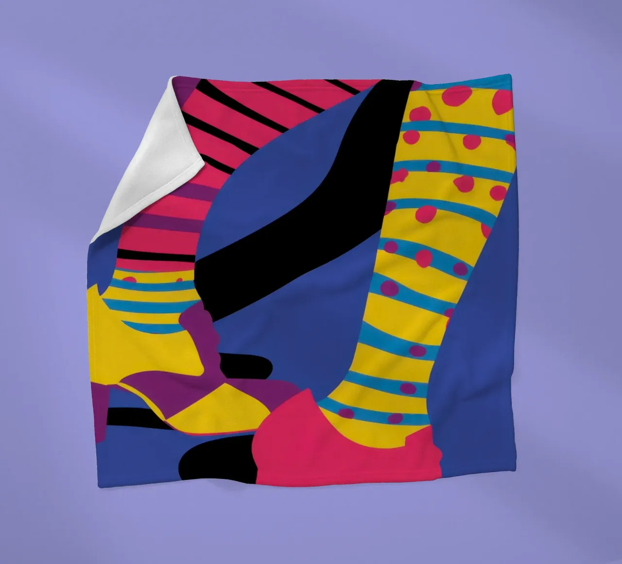 Gambe a righe divertenti coperta in pile da Thistle Bloom