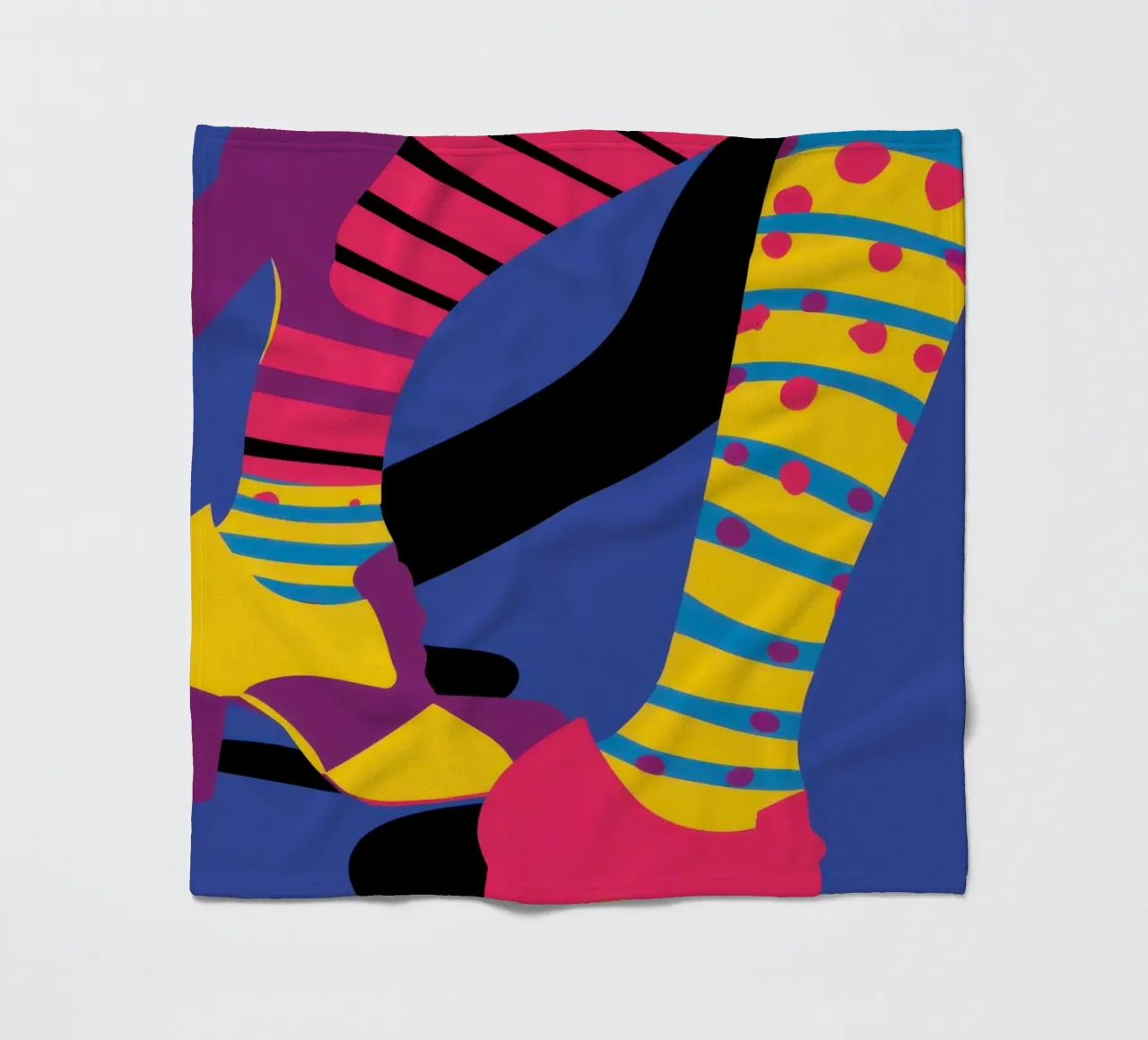 Gambe a righe divertenti coperta in pile da Thistle Bloom