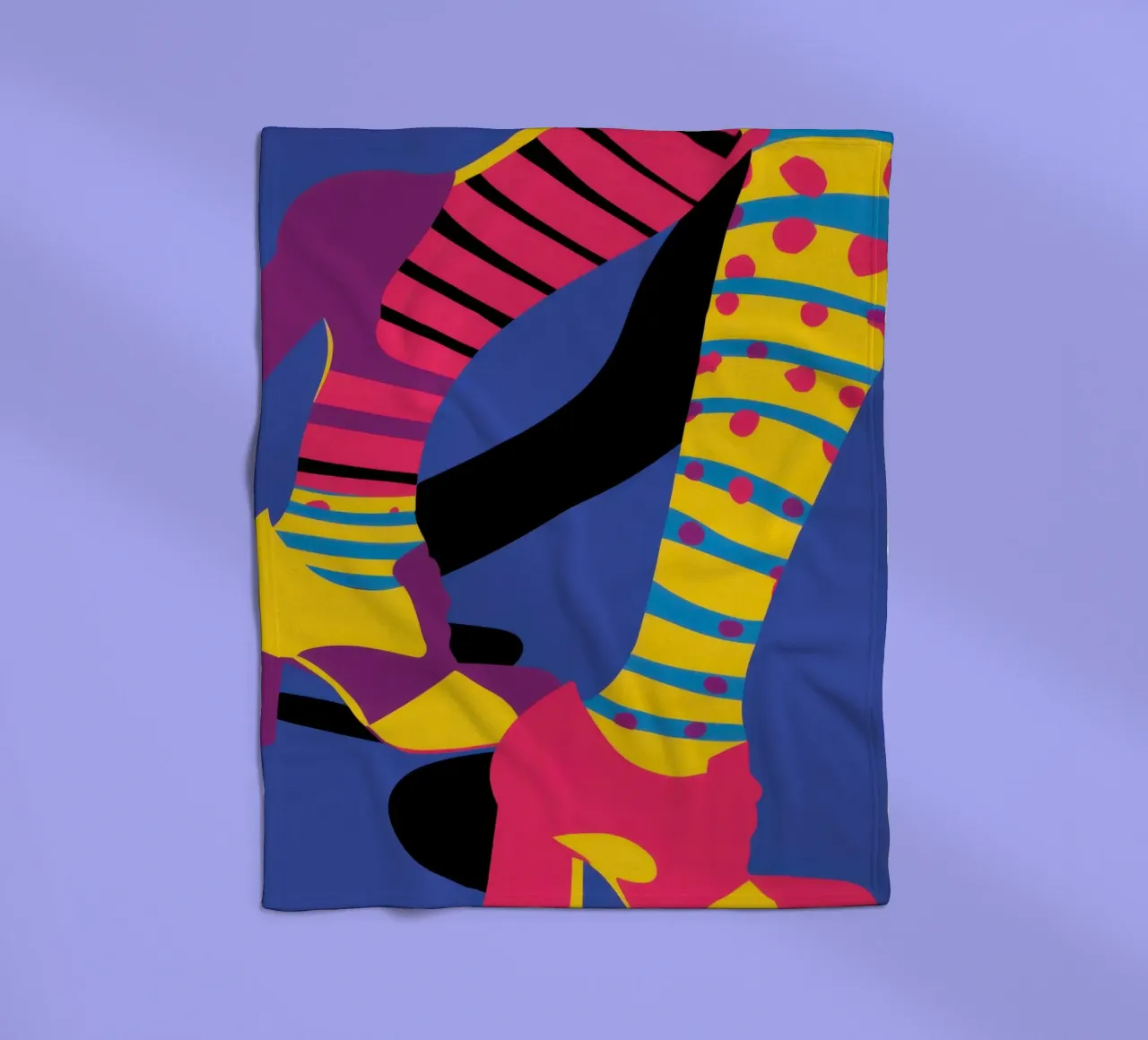 Gambe a righe divertenti coperta in pile da Thistle Bloom
