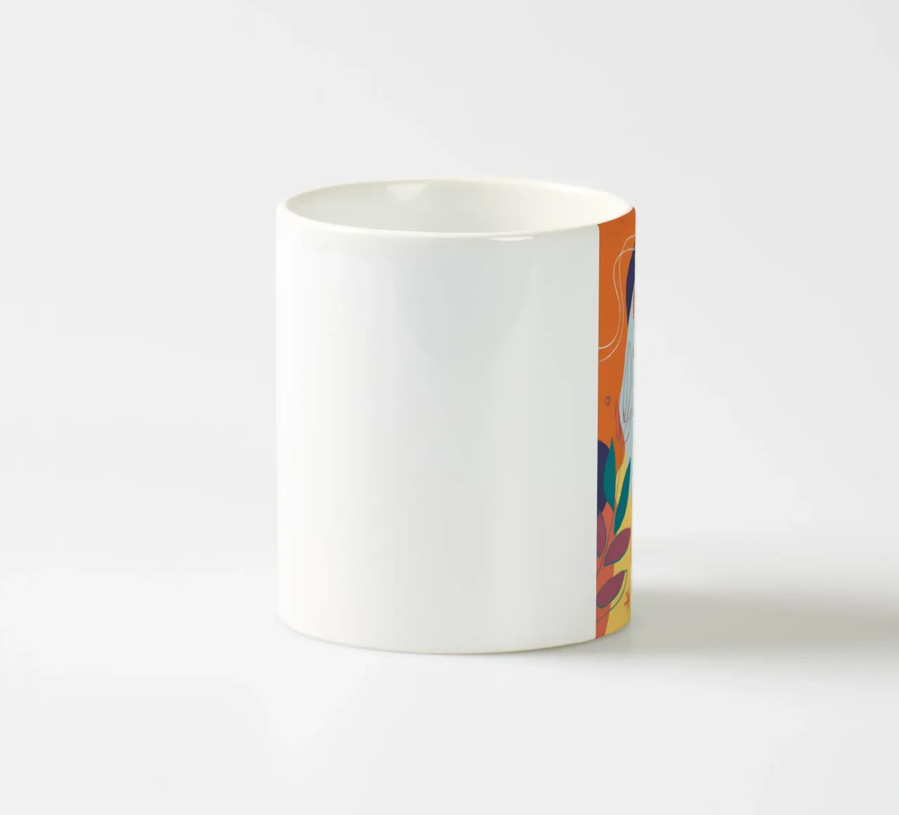 Profilo del sognatore astratto tazza in ceramica da Irish Strokes