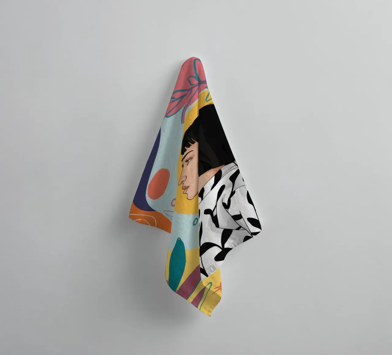 Abstract Dreamer Profile towel by Irish Strokes