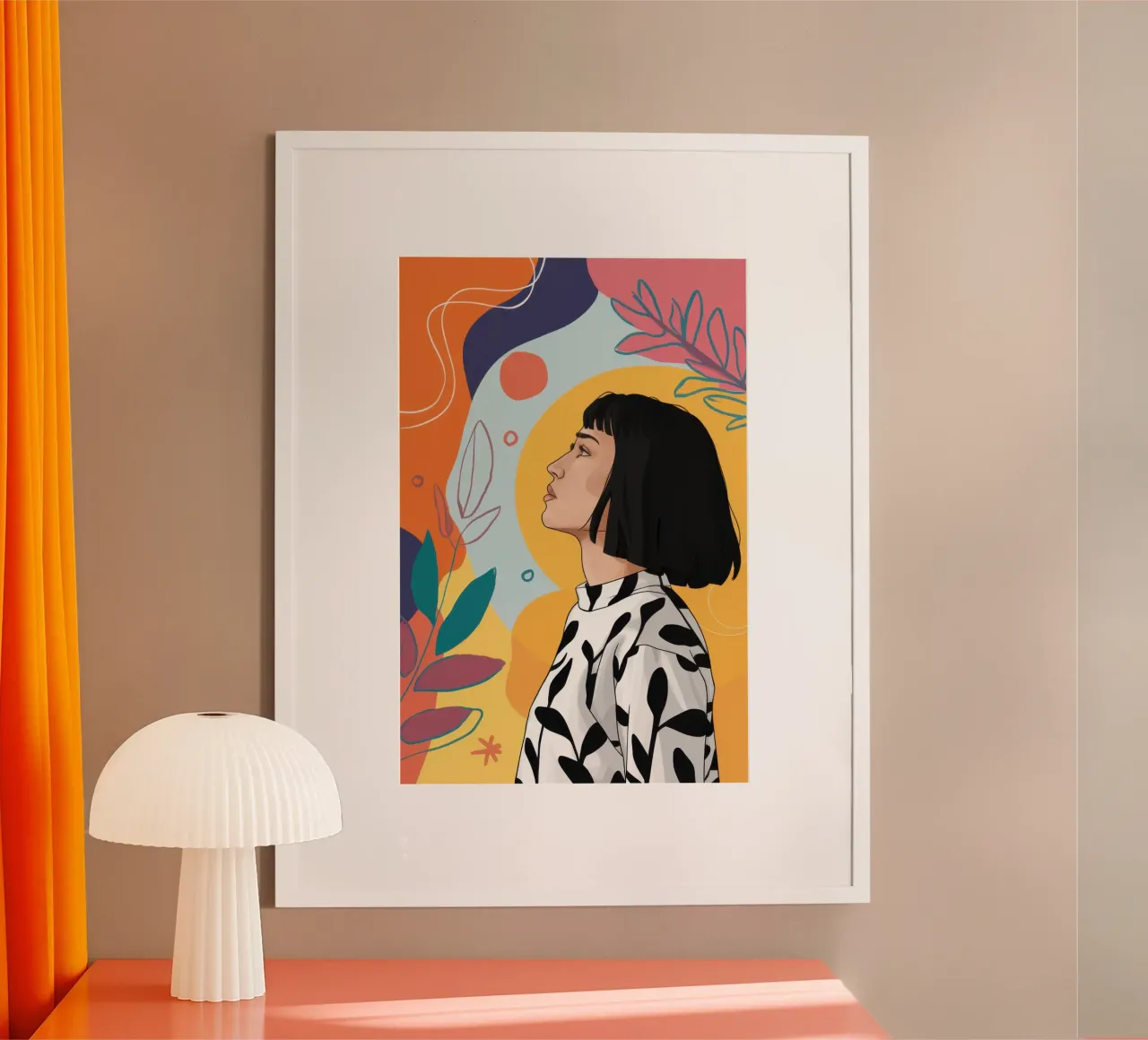 Abstracte dromer profiel poster van Irish Strokes