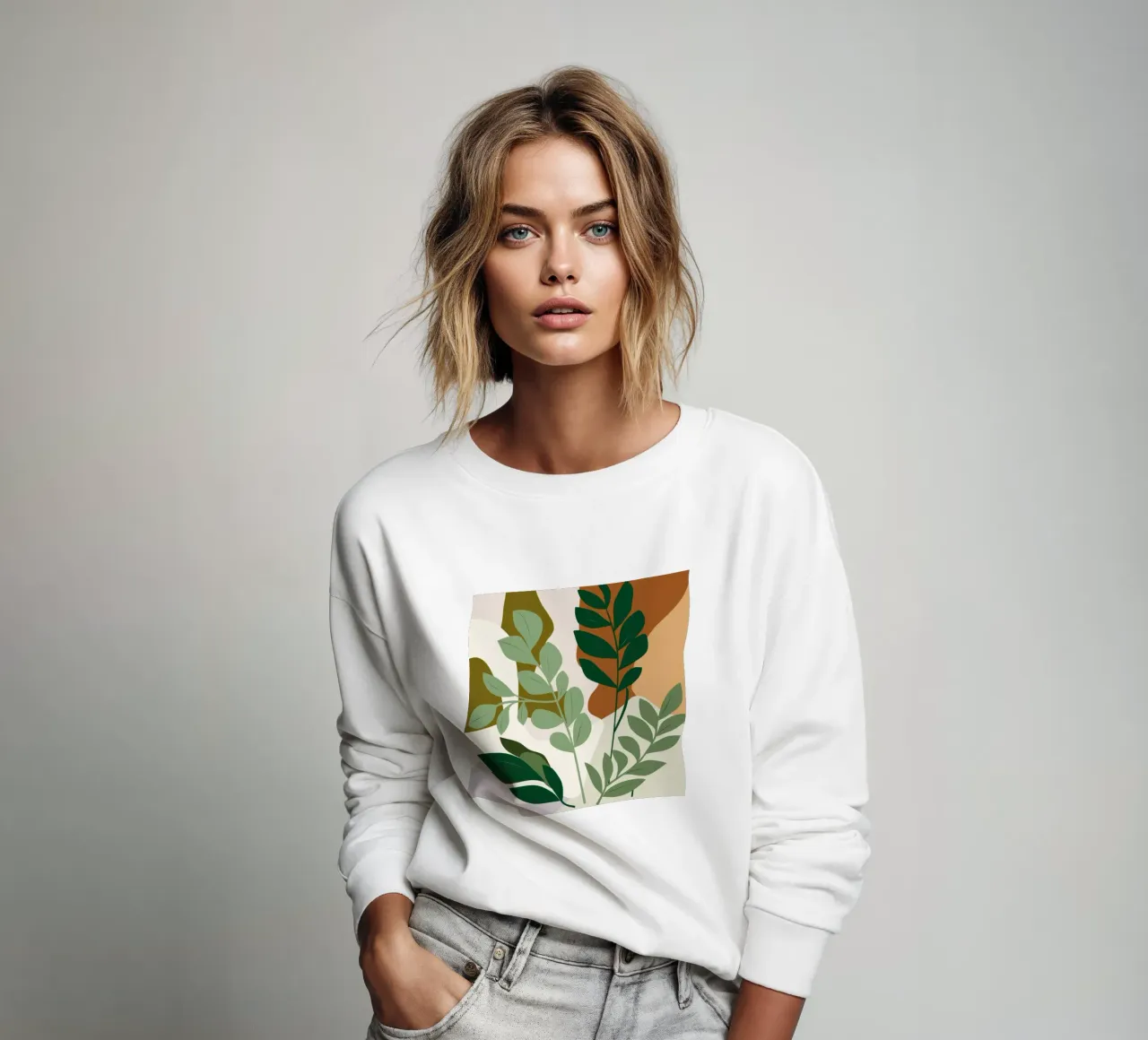 Studio botanico verdeggiante felpa da Trace Brush