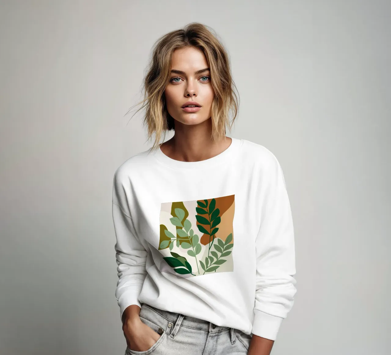 Studio botanico verdeggiante felpa da Trace Brush