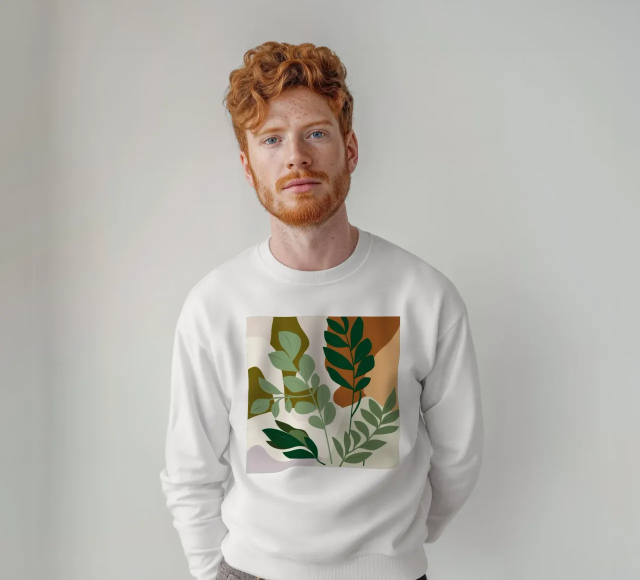 Studio botanico verdeggiante felpa da Trace Brush