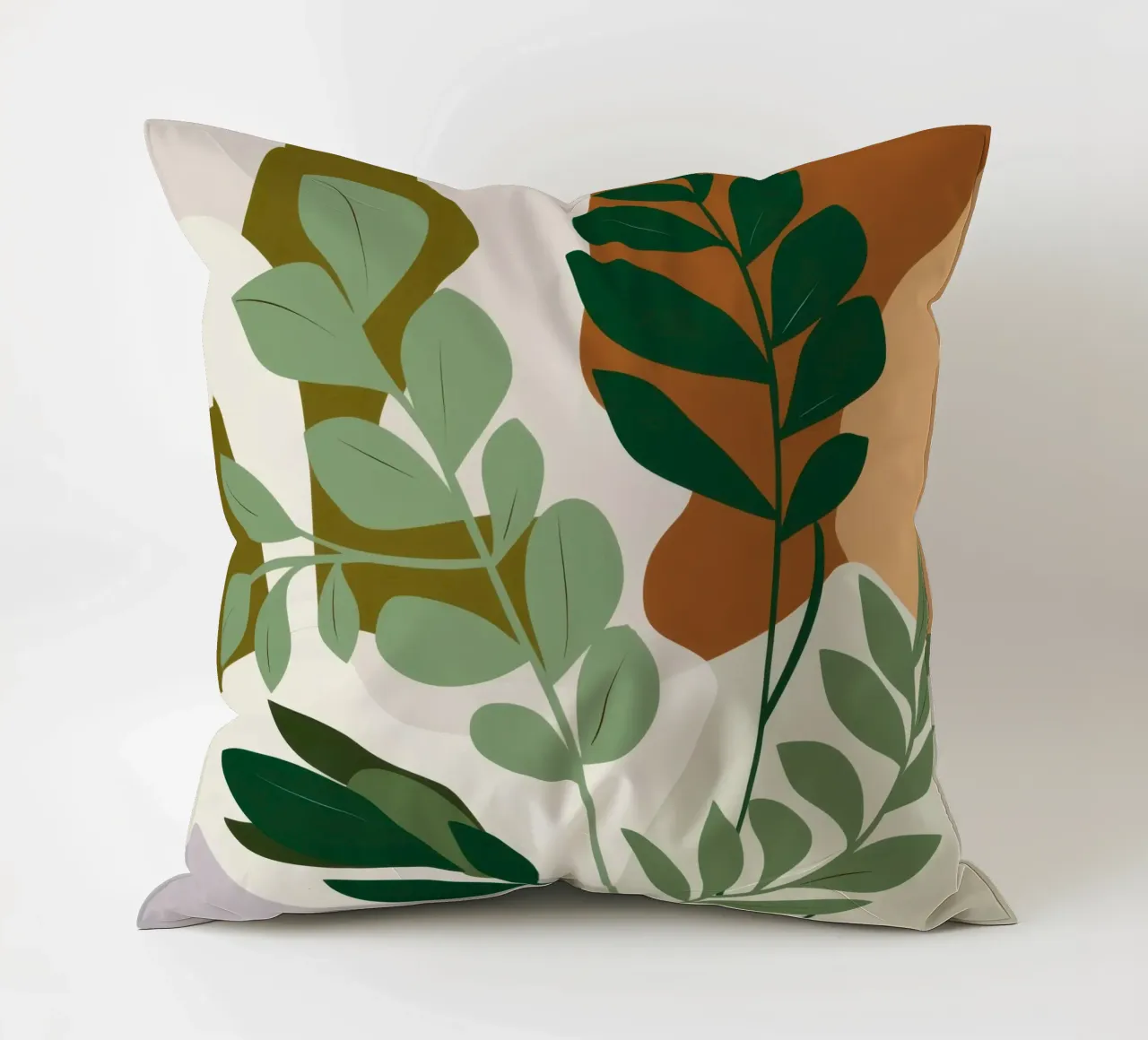 Studio botanico verdeggiante cuscino da Trace Brush