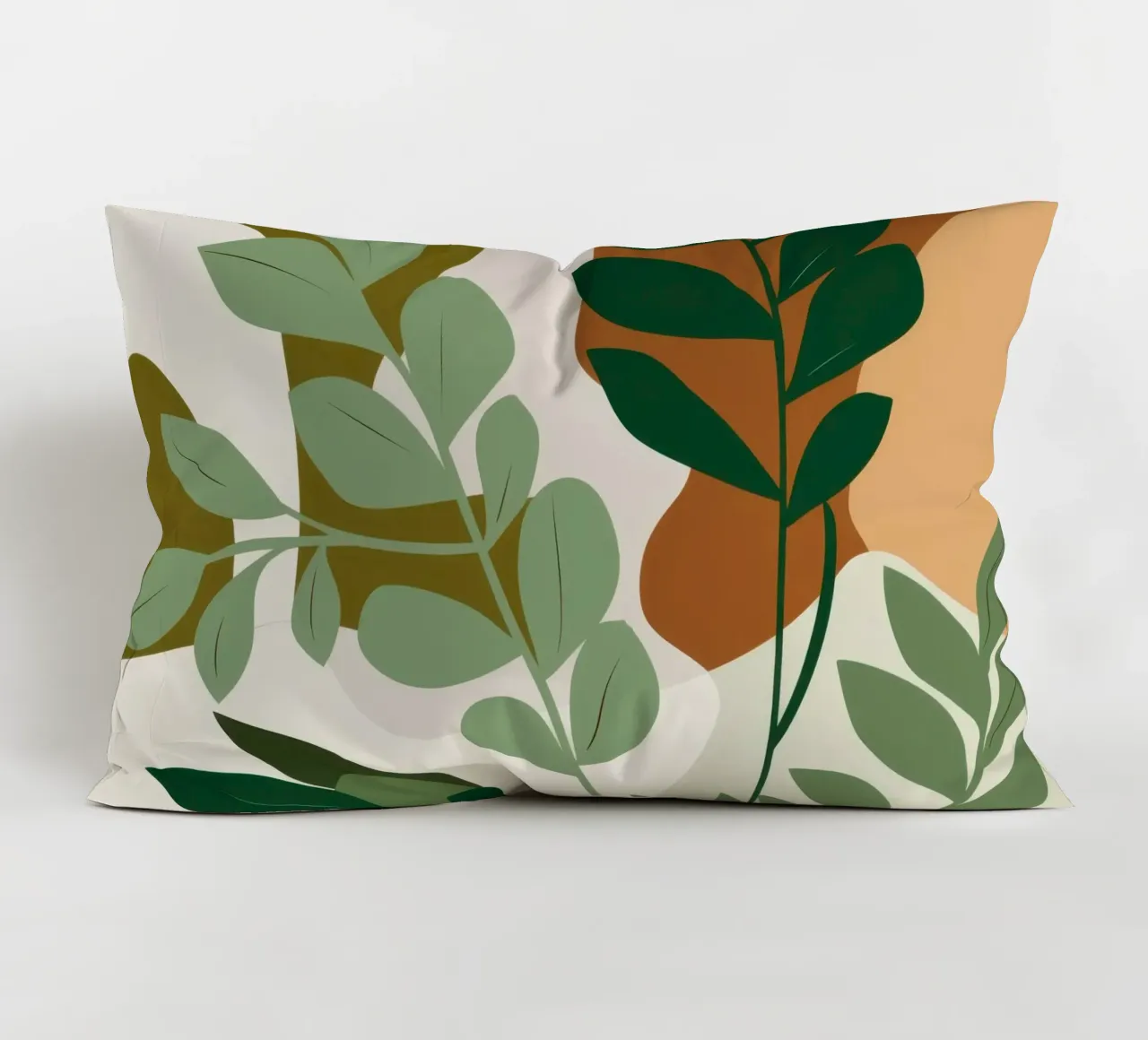 Studio botanico verdeggiante cuscino da Trace Brush