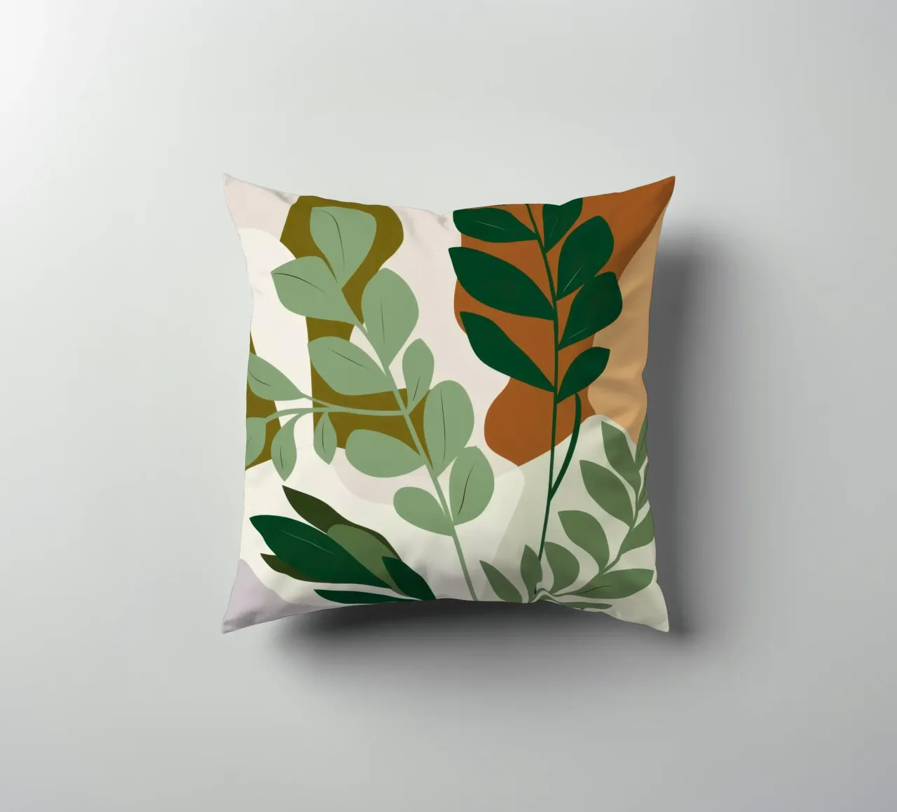 Studio botanico verdeggiante cuscino da Trace Brush