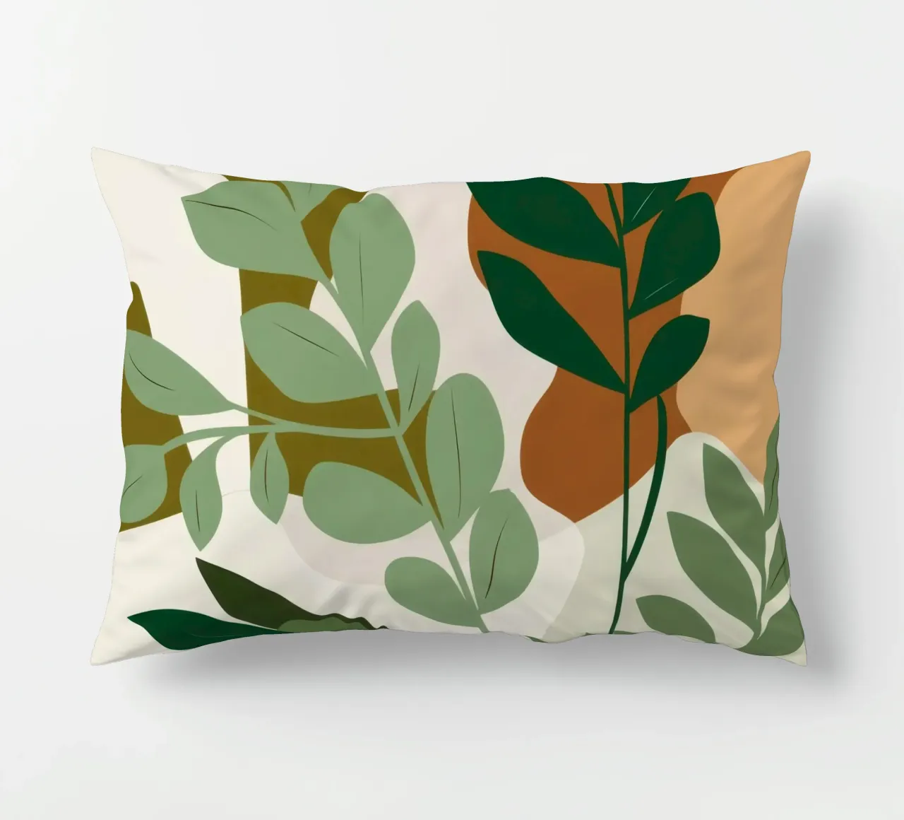 Studio botanico verdeggiante cuscino da Trace Brush