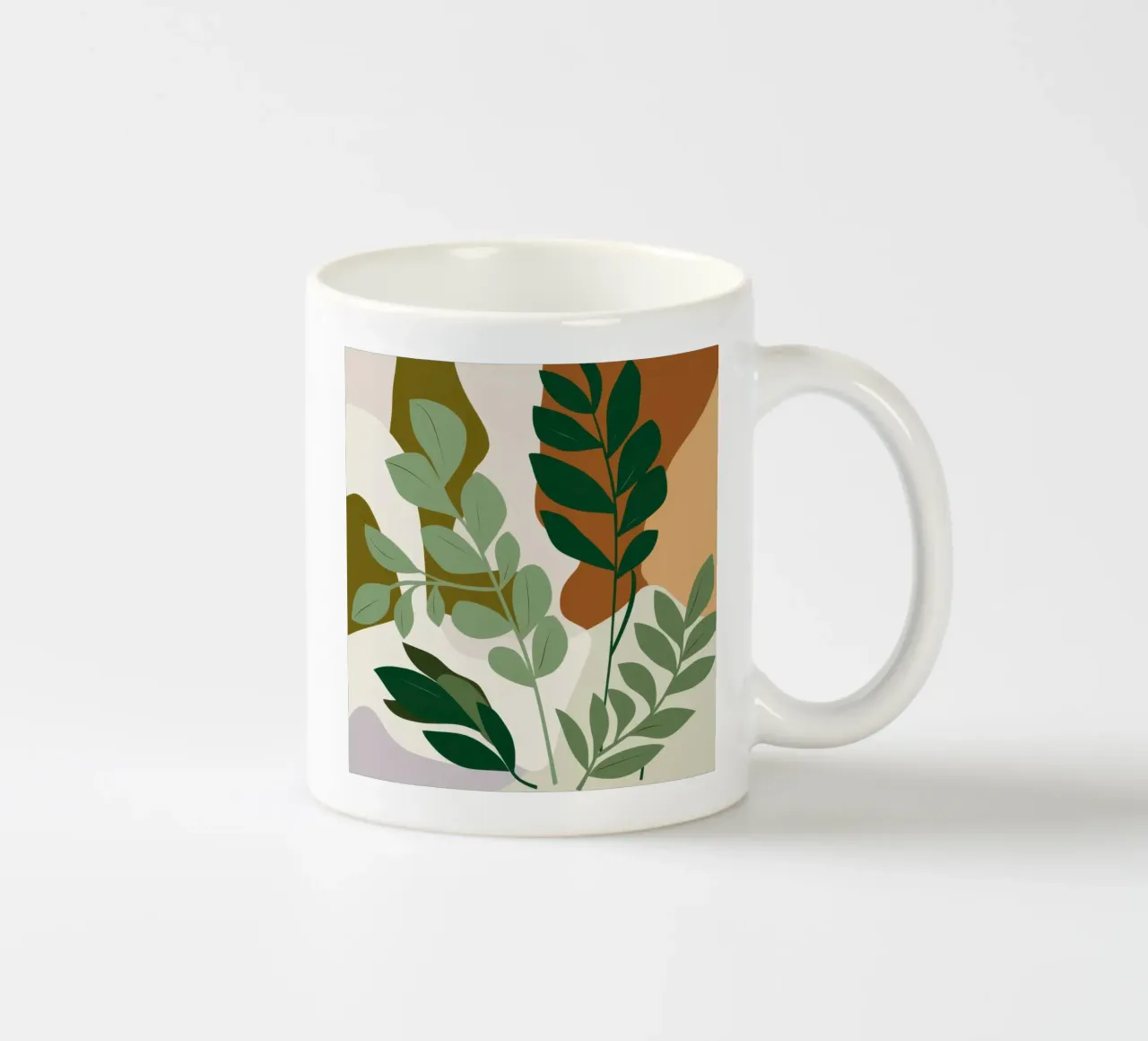 Studio botanico verdeggiante tazza in ceramica da Trace Brush