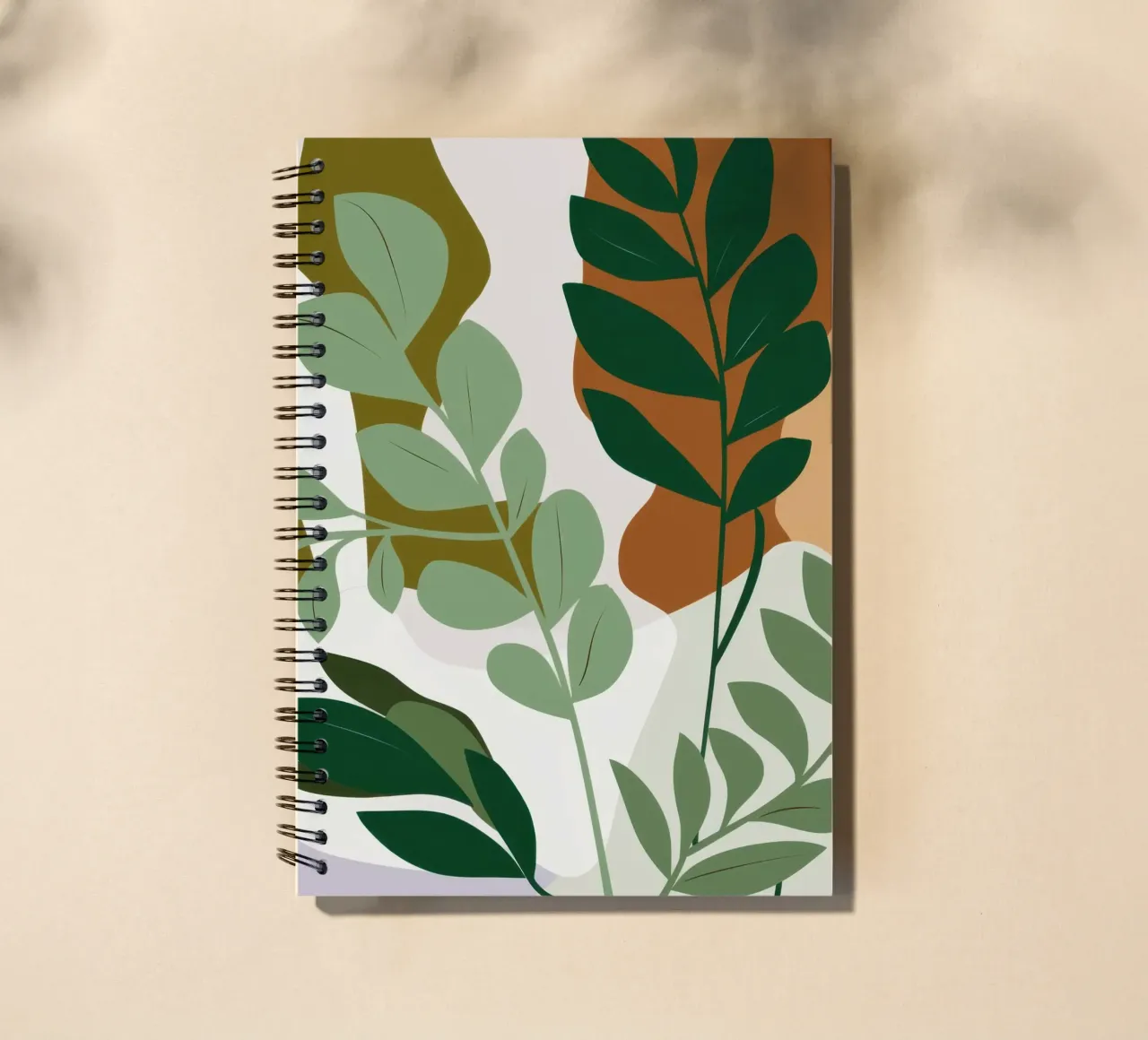 Studio botanico verdeggiante diario ad anelli da Trace Brush