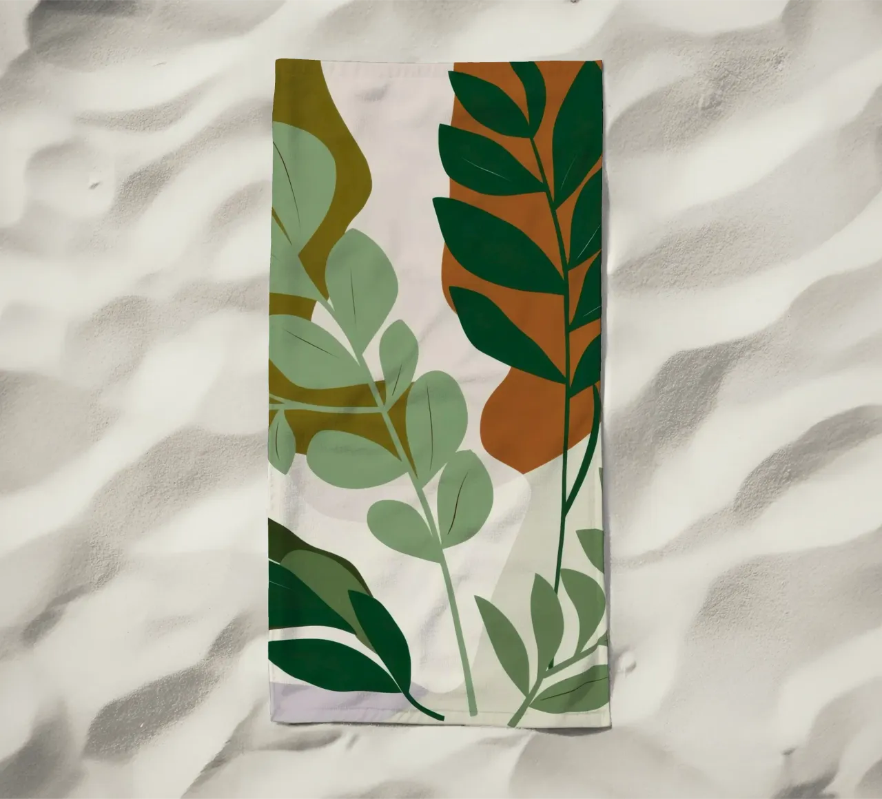 Studio botanico verdeggiante telo mare da Trace Brush