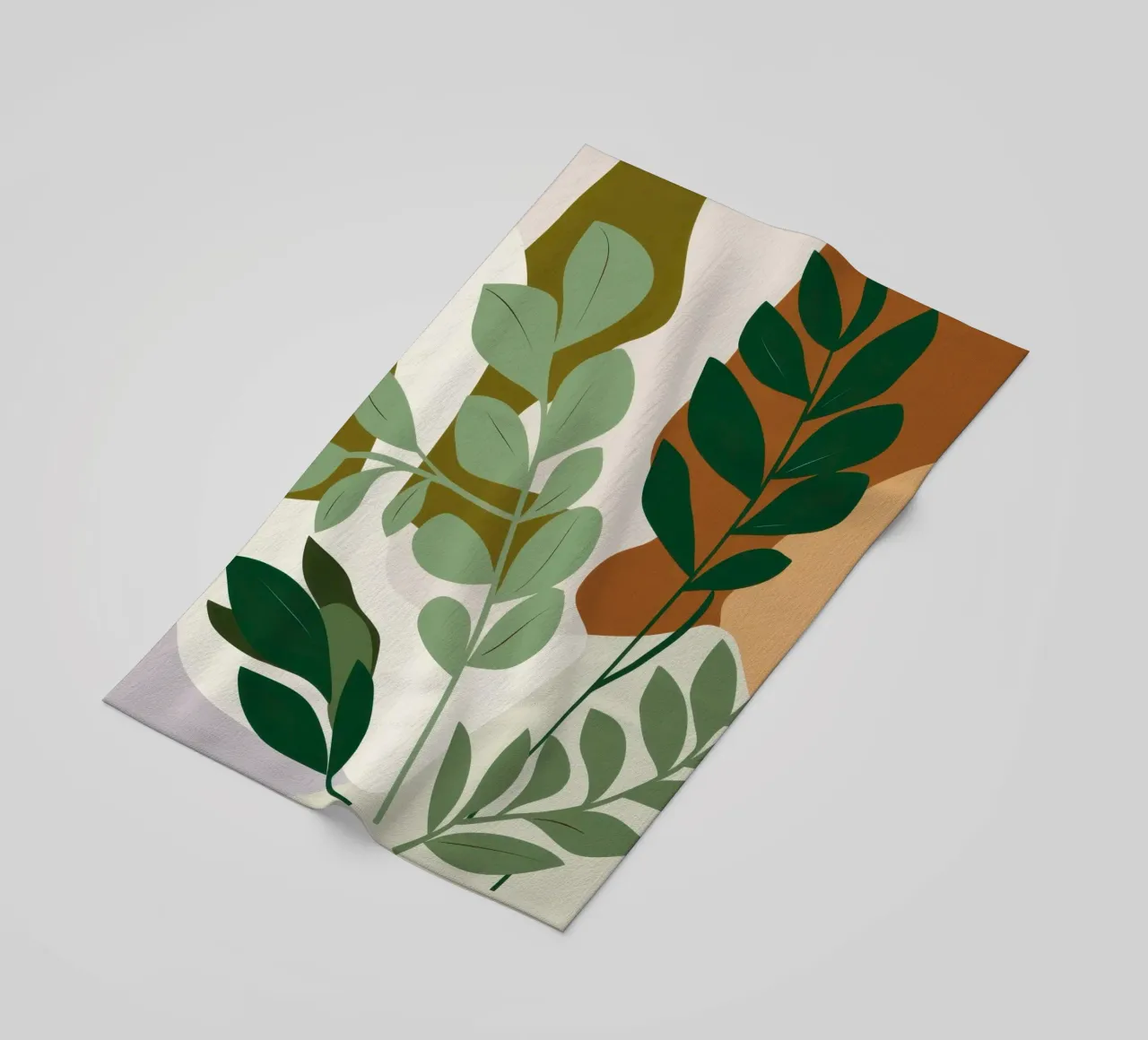 Studio botanico verdeggiante telo mare da Trace Brush