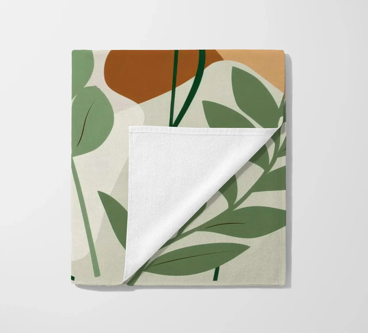 Studio botanico verdeggiante telo mare da Trace Brush