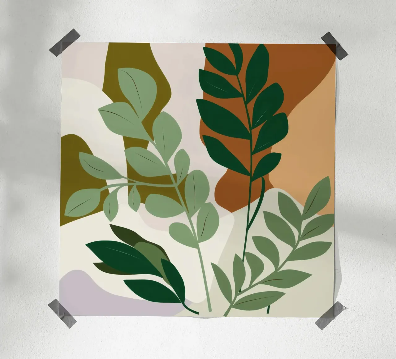 Studio botanico verdeggiante poster da Trace Brush