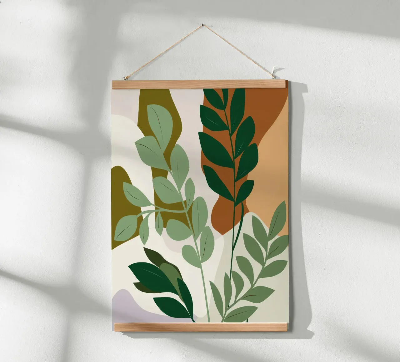 Studio botanico verdeggiante poster da Trace Brush