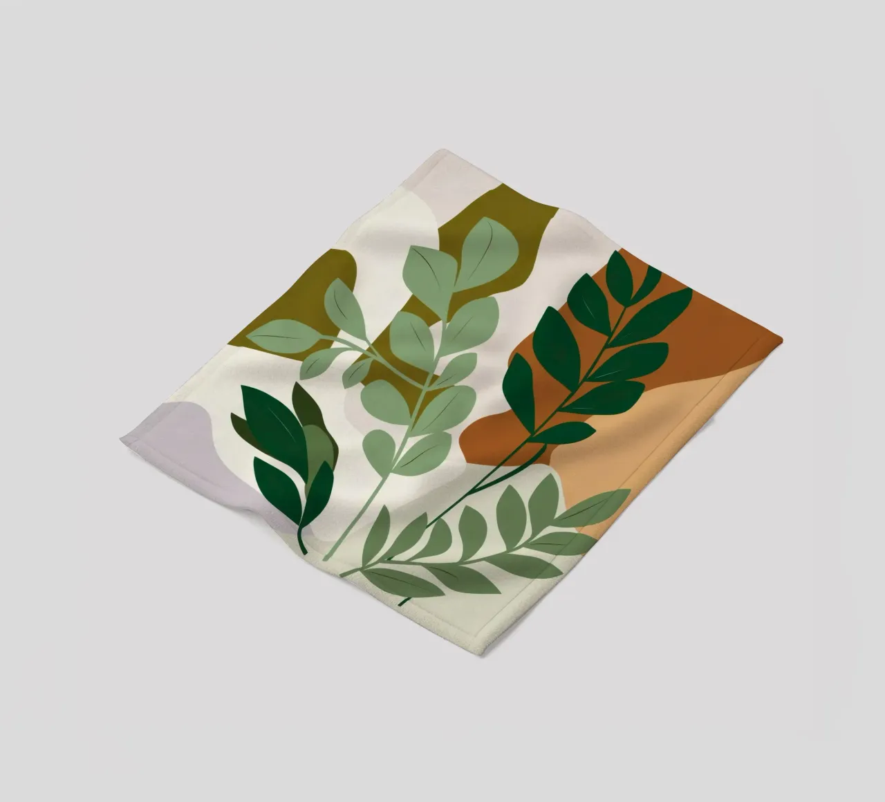 Studio botanico verdeggiante coperta in pile da Trace Brush