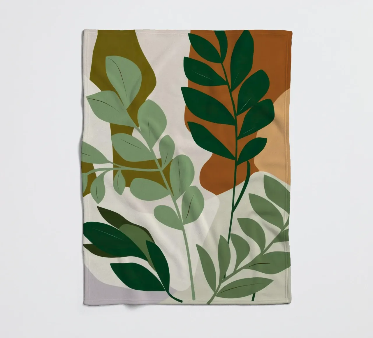 Studio botanico verdeggiante coperta in pile da Trace Brush