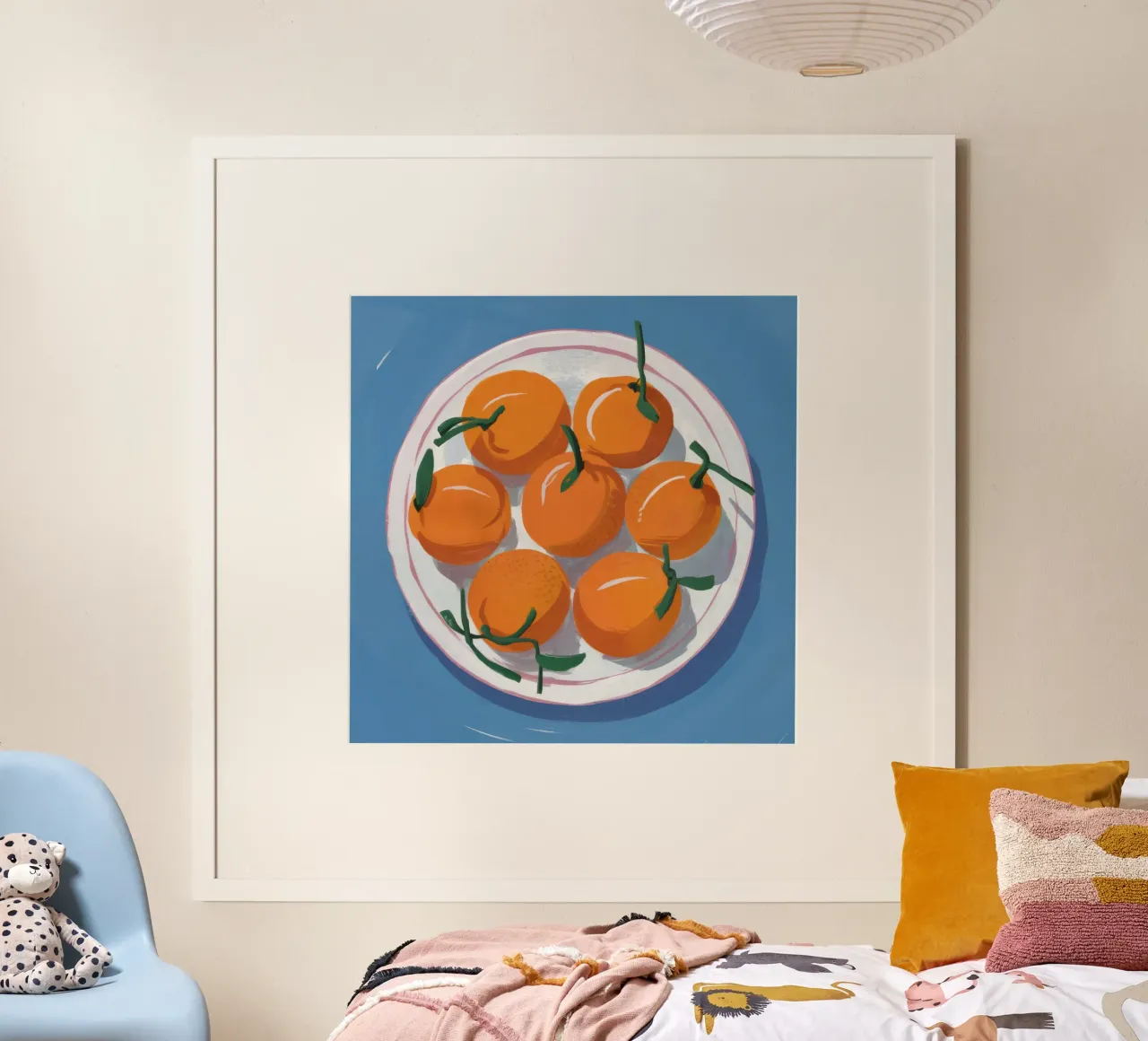 Piatto di arance poster con telaio in plastica da Selene Shade