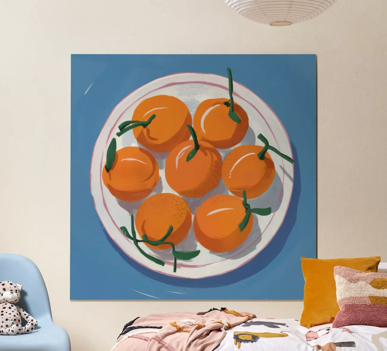 Piatto di arance poster con telaio in plastica da Selene Shade