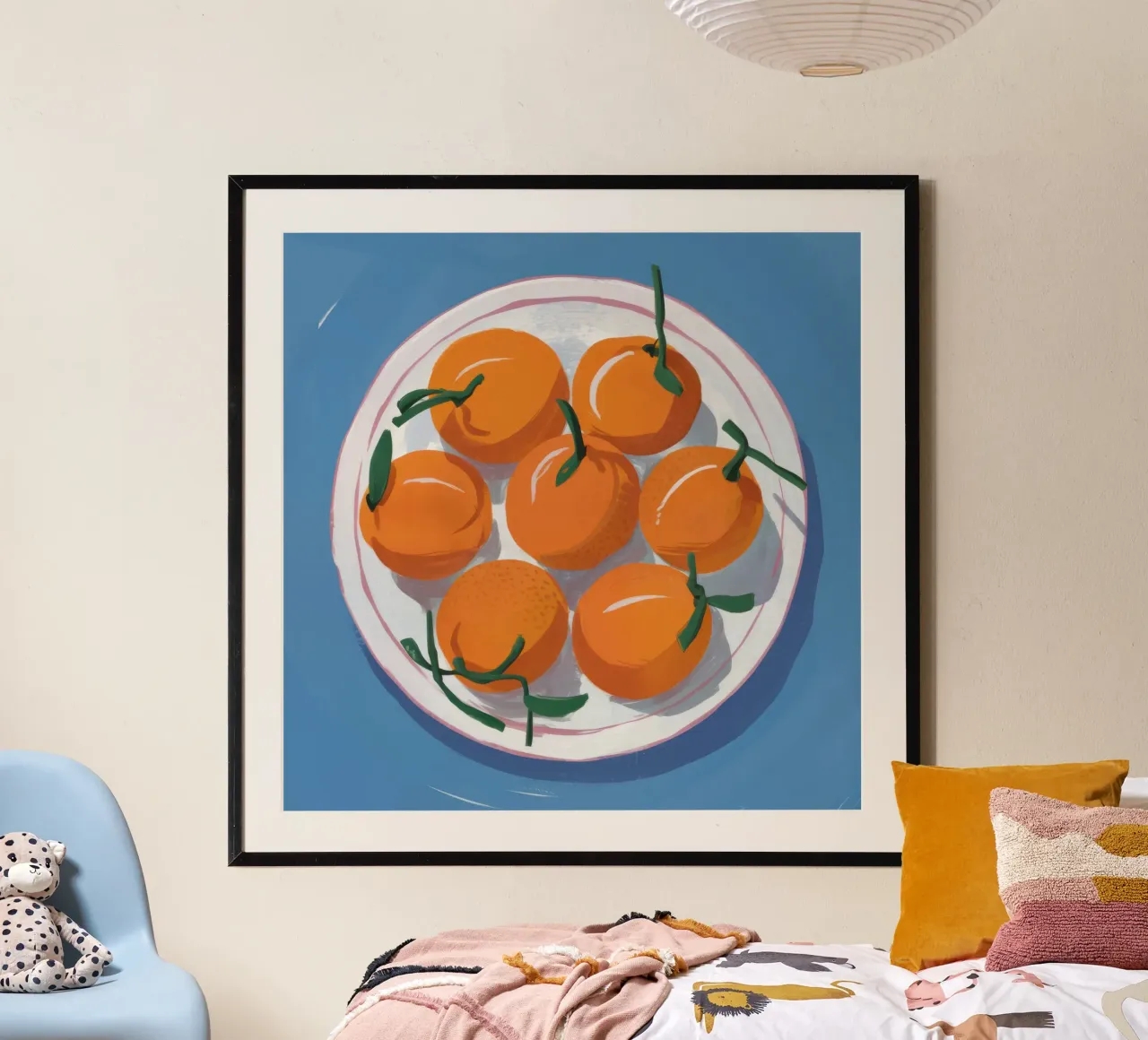 Piatto di arance poster con telaio in plastica da Selene Shade