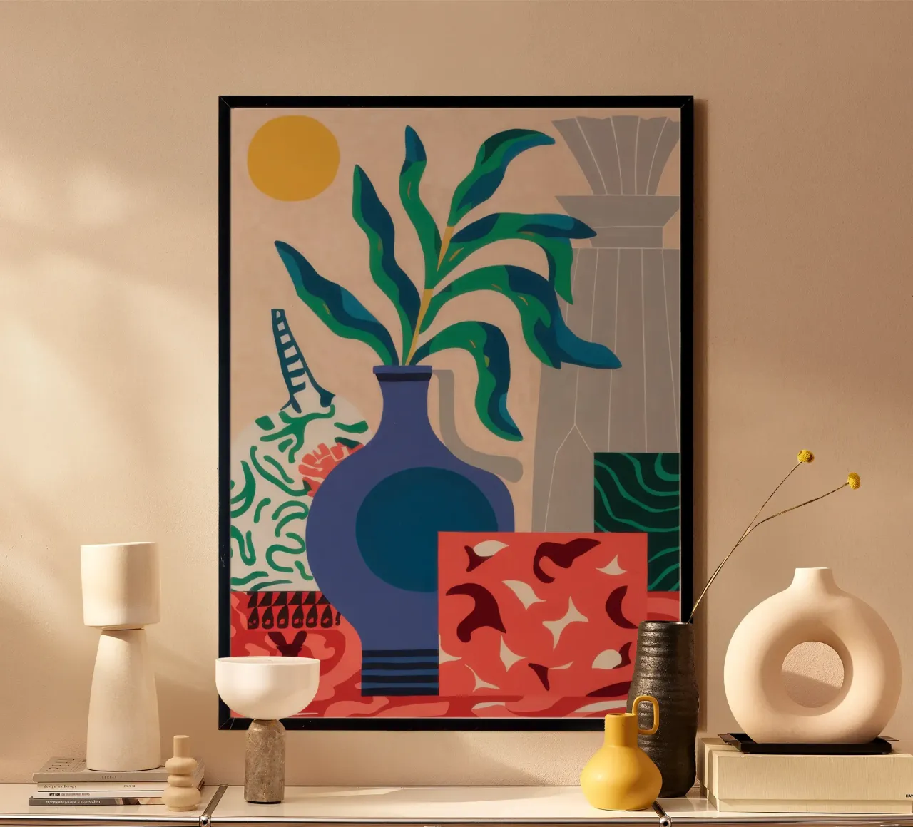 Giungla interna vibrante poster con telaio in plastica da Irish Strokes