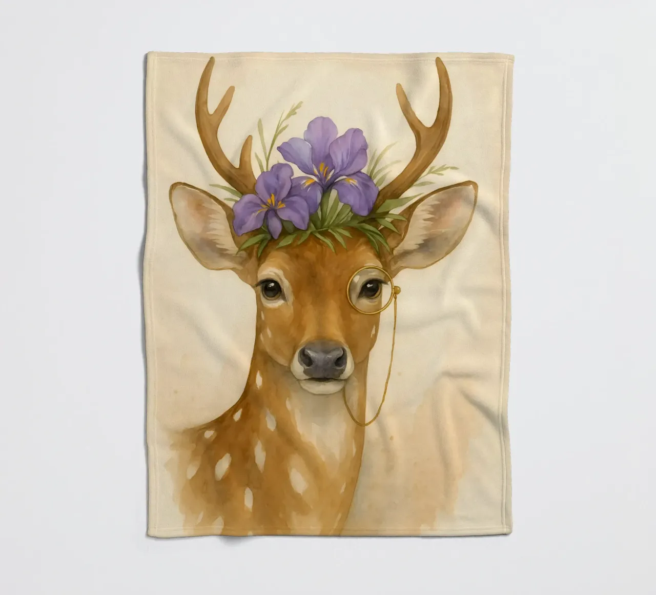 Iris Grace: The Woodland Aristocrat fleece blanket by Graceful Desine