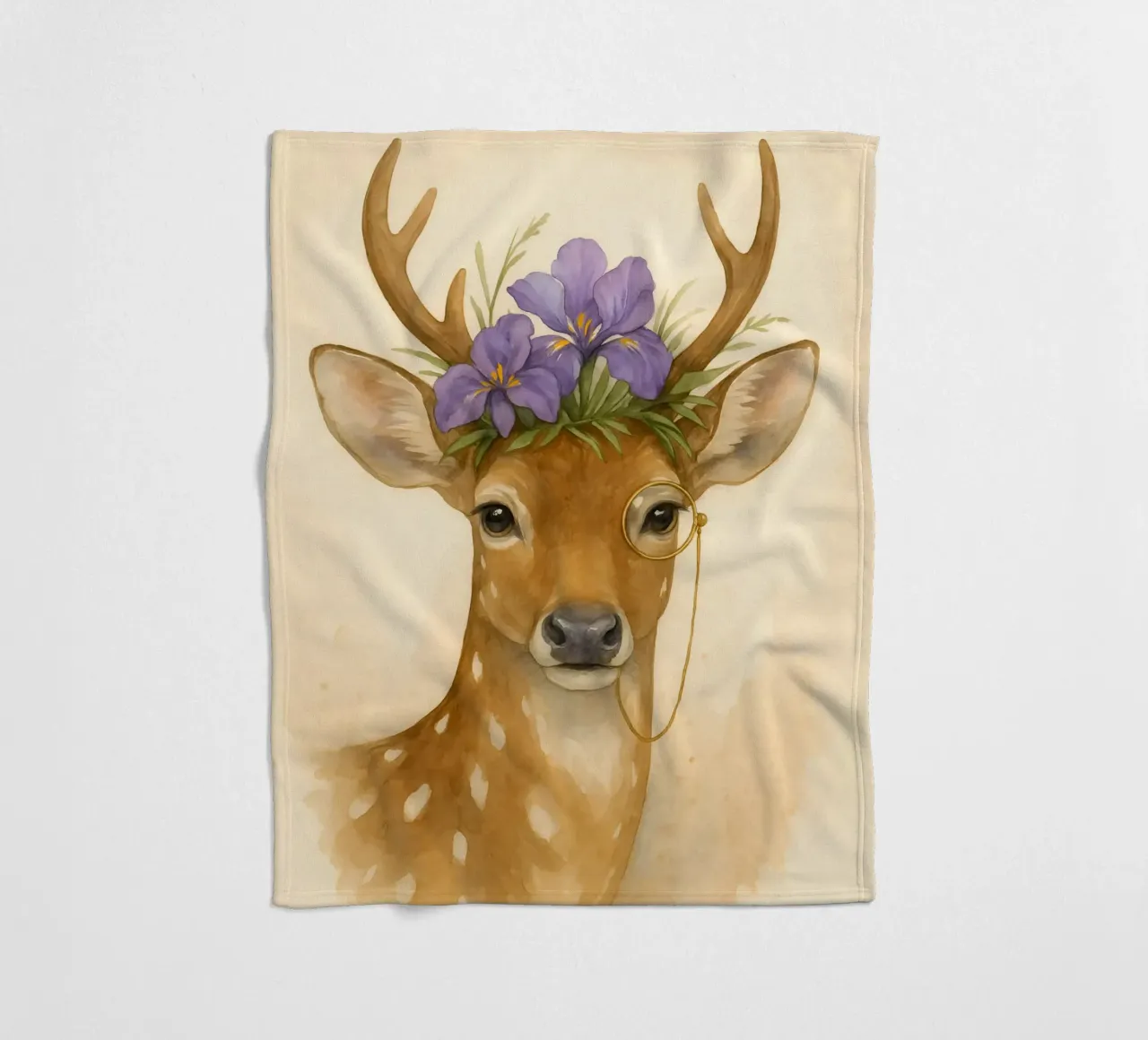 Iris Grace: The Woodland Aristocrat fleece blanket by Graceful Desine