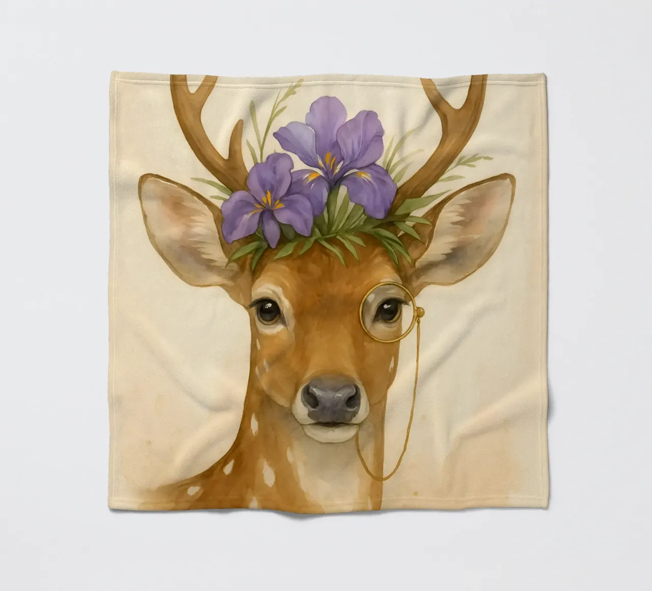 Iris Grace: The Woodland Aristocrat fleece blanket by Graceful Desine