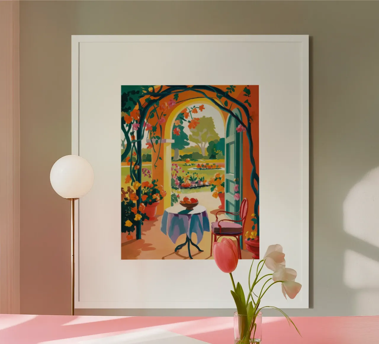 Rifornimento del giardino ad arco poster con telaio in alluminio da Luna Aura