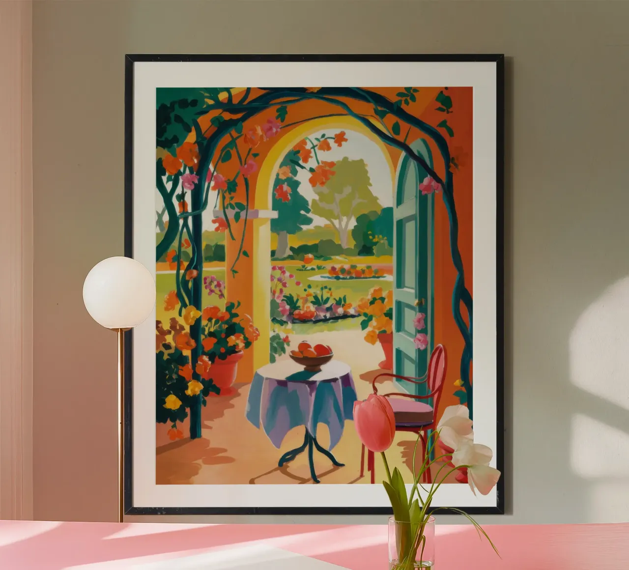 Rifornimento del giardino ad arco poster con telaio in alluminio da Luna Aura
