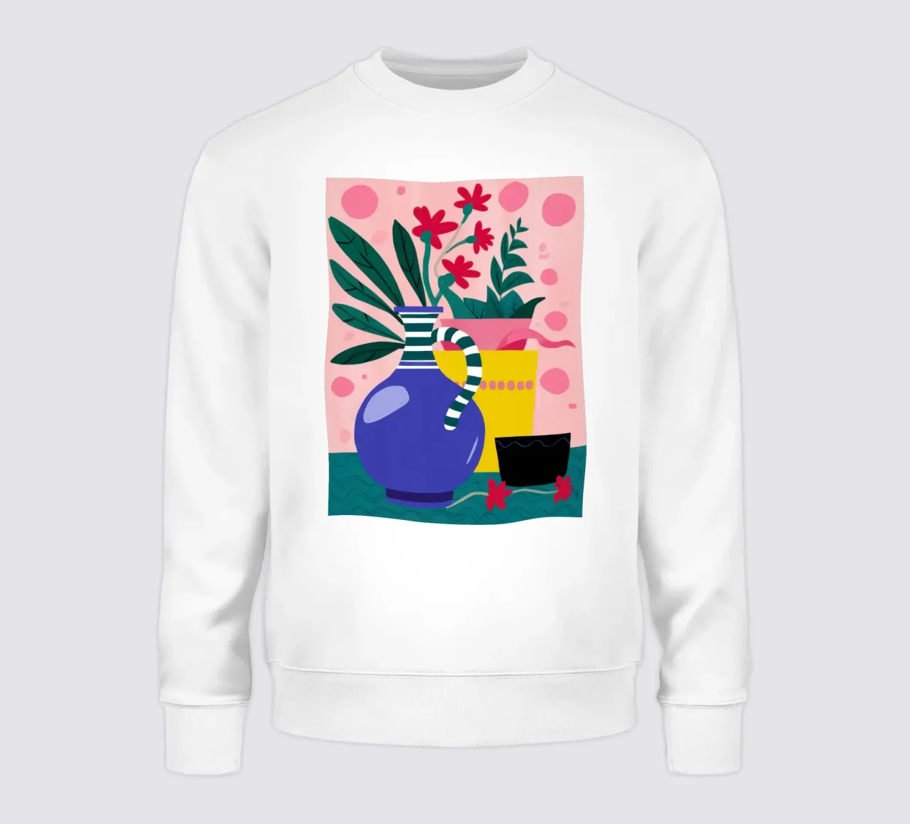 Bodegón con jarrón de colores sudadera de Selene Shade