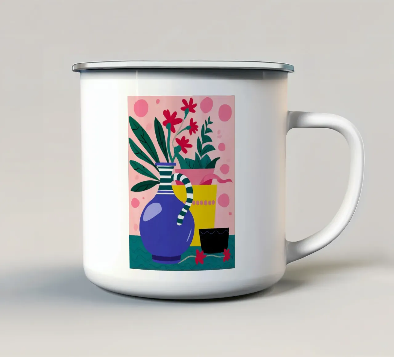 Vaso colorato Natura morta tazza in smalto da Selene Shade
