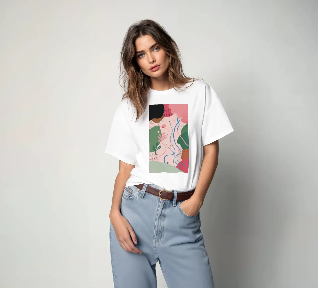 Forme astratte delicate t-shirt da Thistle Bloom