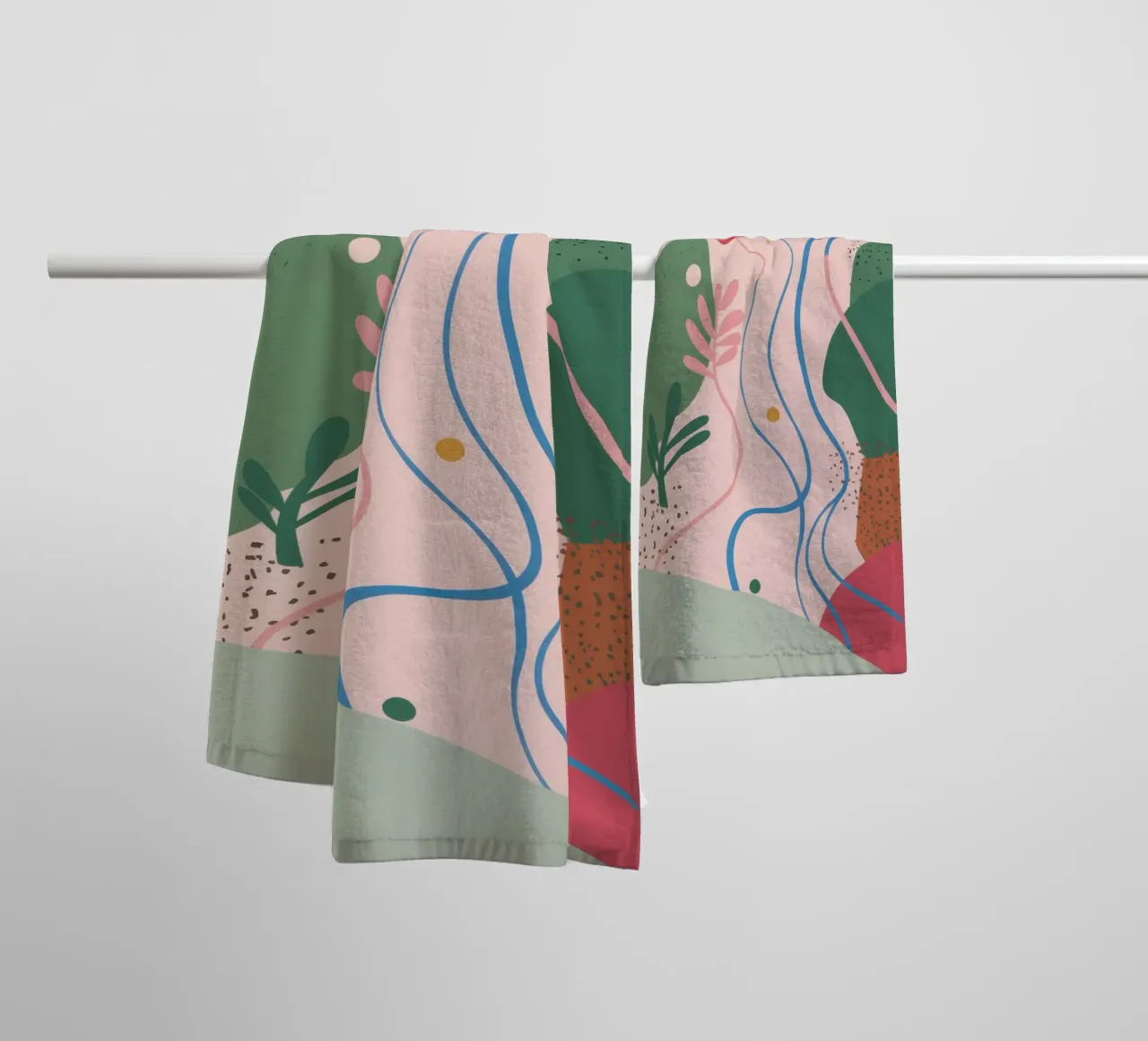 Forme astratte delicate asciugamano da bagno da Thistle Bloom