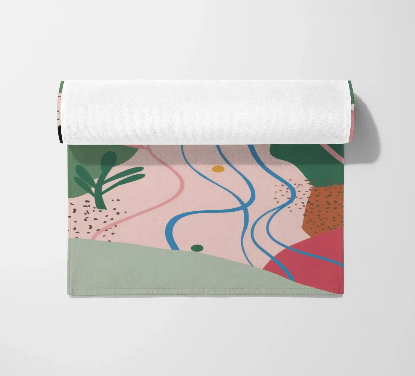 Forme astratte delicate telo mare da Thistle Bloom