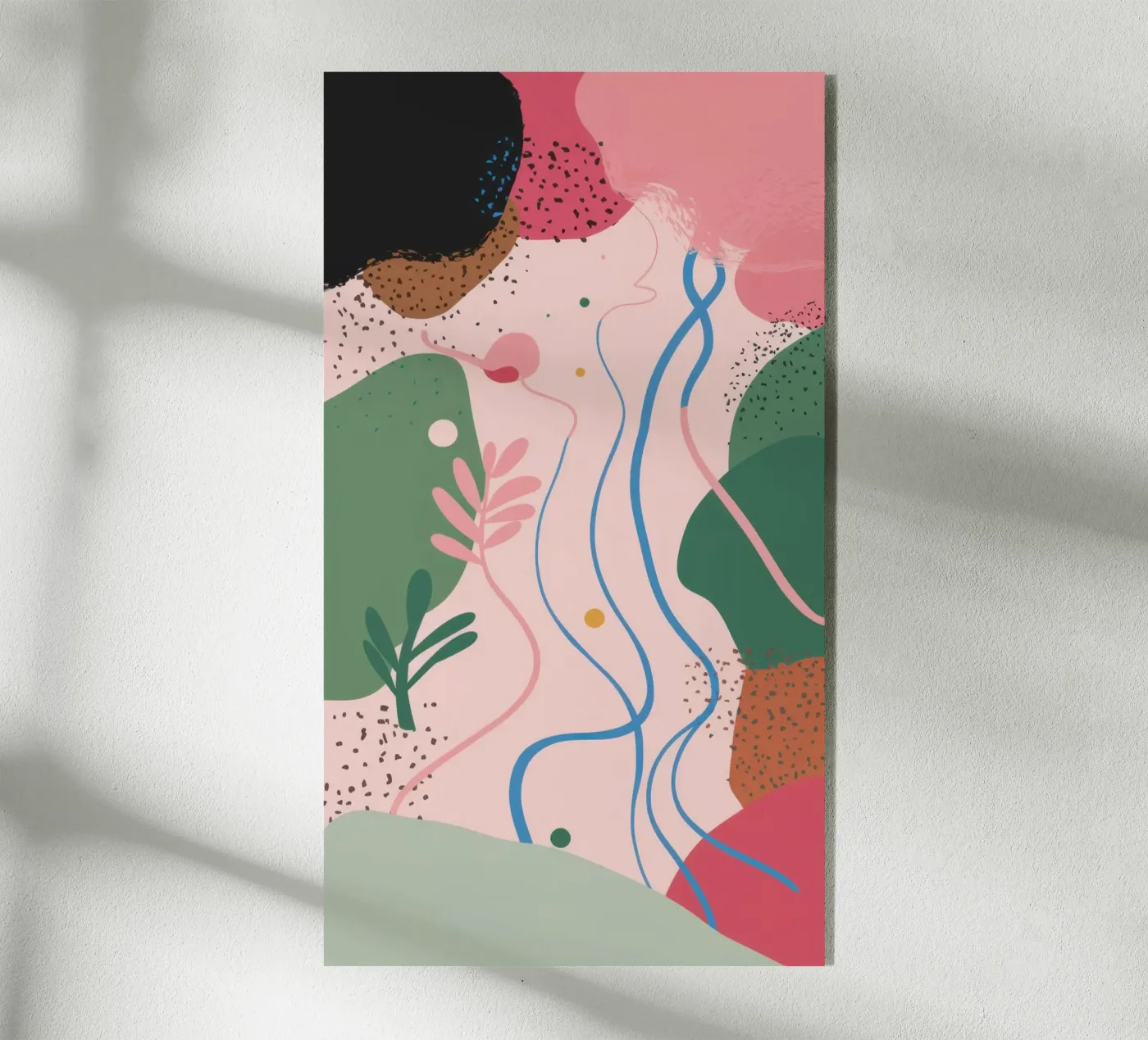 Gentle Abstract Forms acrylic glass by Thistle Bloom