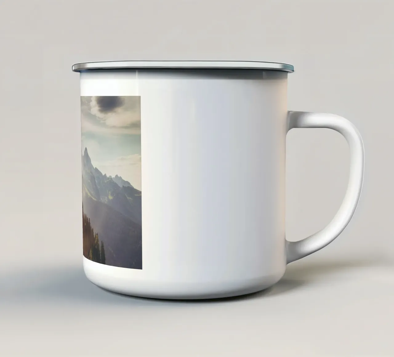 Mania Landscapes Raw 15 Schachen (Austria) enamel mug by Mania Print Collection