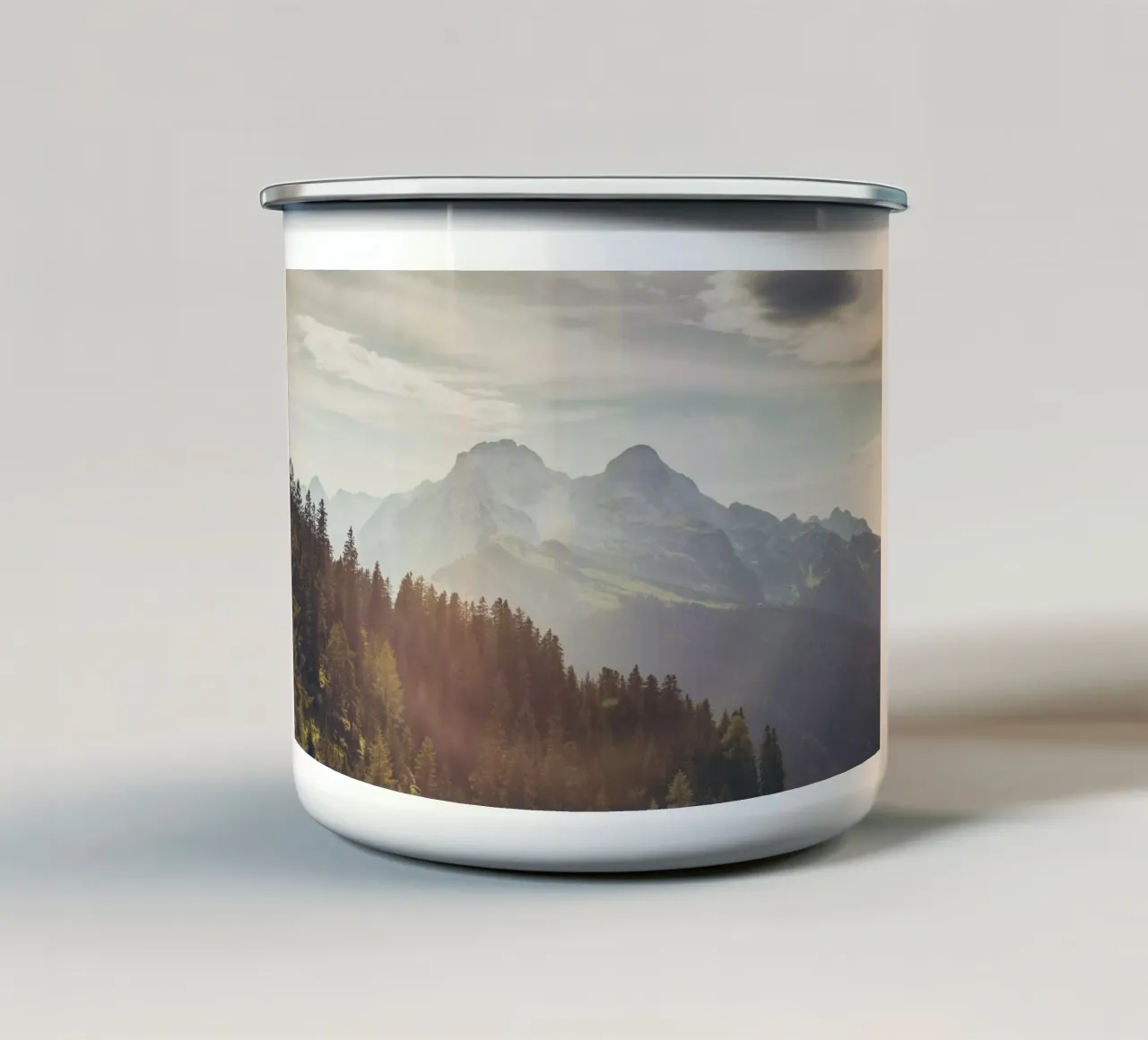 Mania Landscapes Raw 15 Schachen (Austria) enamel mug by Mania Print Collection