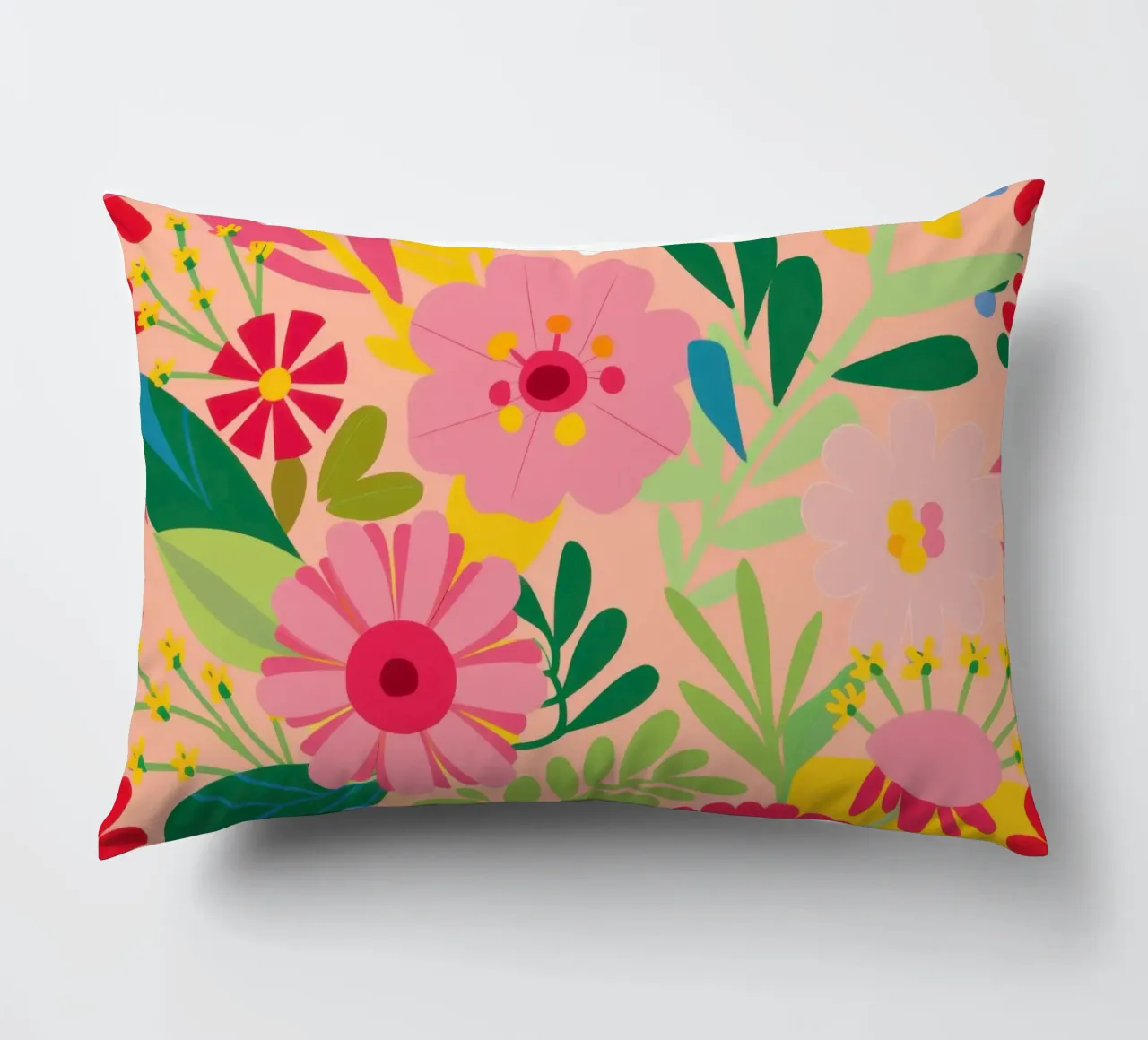 Vibrant Floral Garden decorative cushion by Obs Canvas