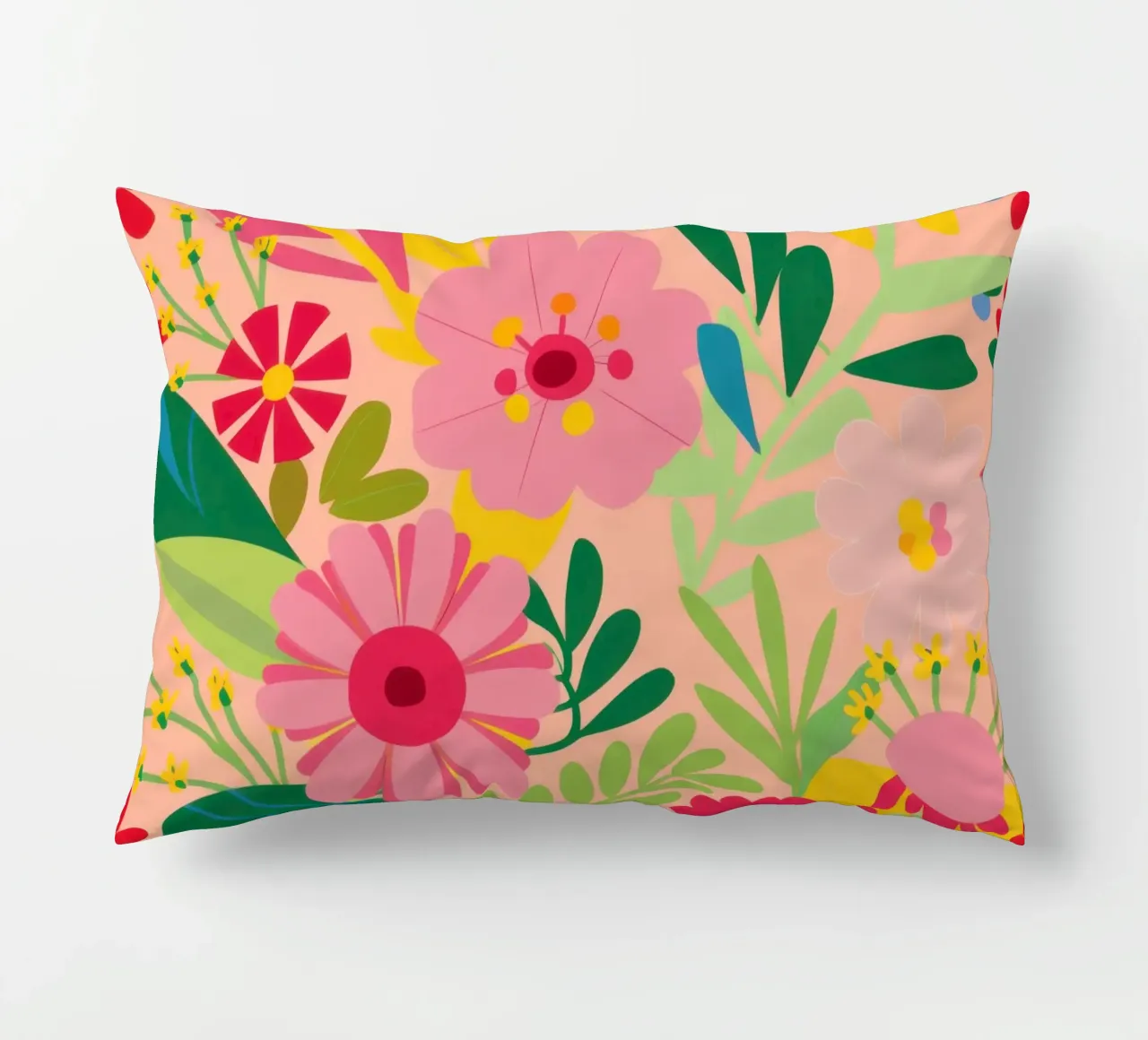 Vibrant Floral Garden decorative cushion by Obs Canvas
