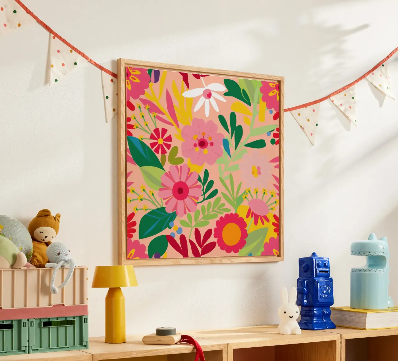 Vibrant Floral Garden acrylic glass by Obs Canvas