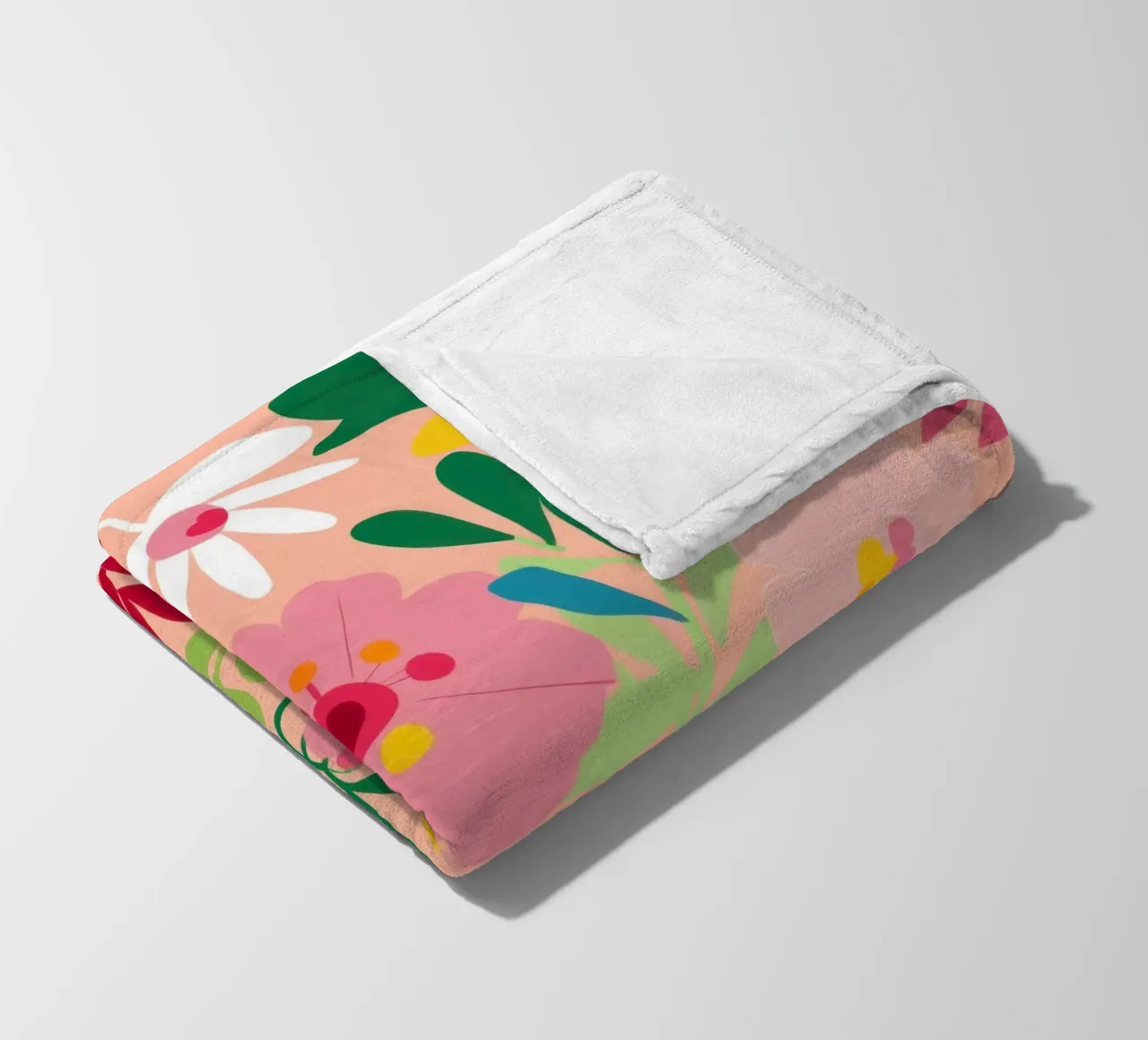 Vibrant Floral Garden fleece blanket by Obs Canvas