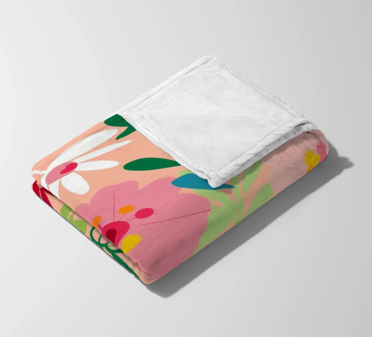 Vibrant Floral Garden fleece blanket by Obs Canvas
