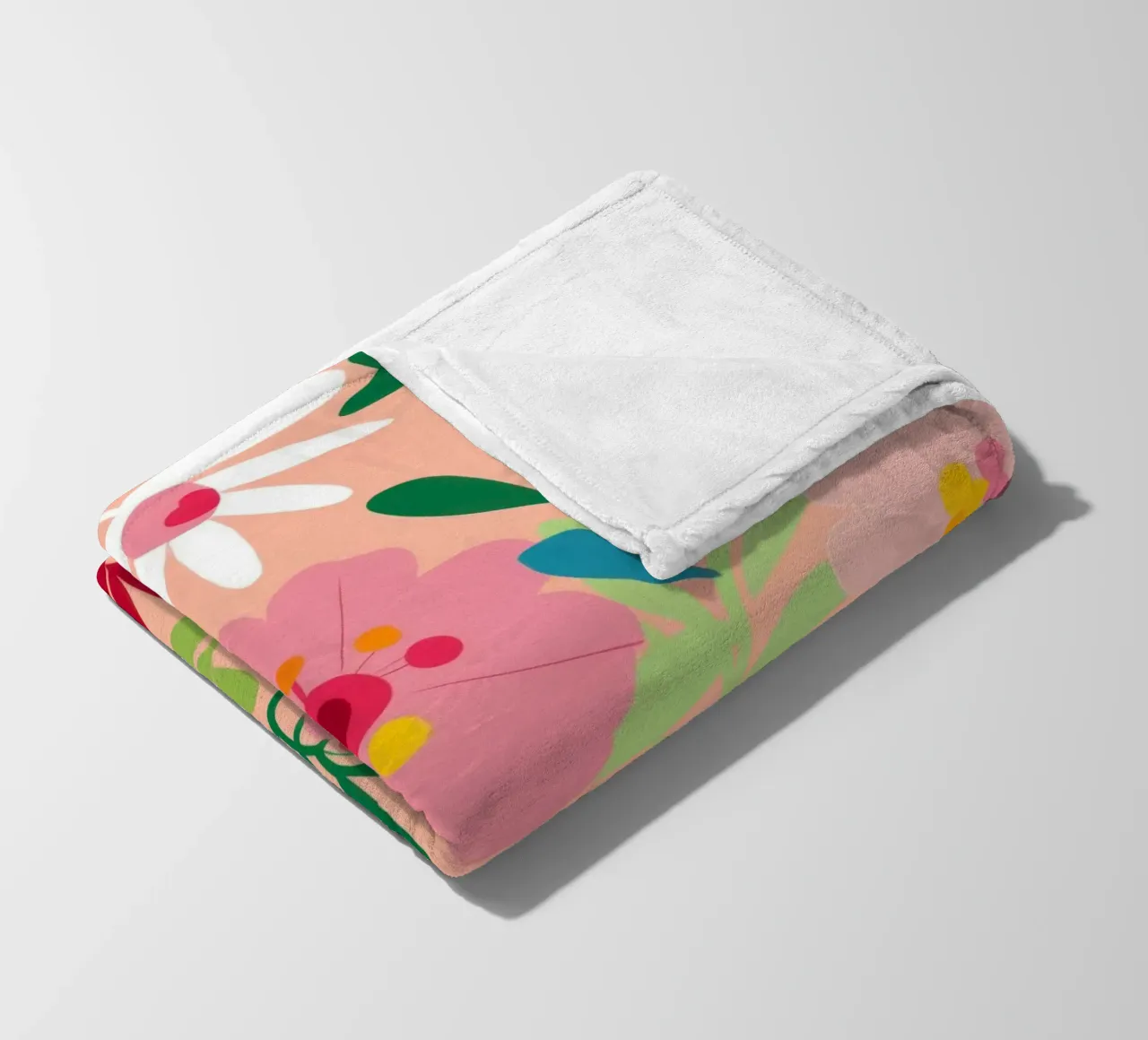 Vibrant Floral Garden fleece blanket by Obs Canvas