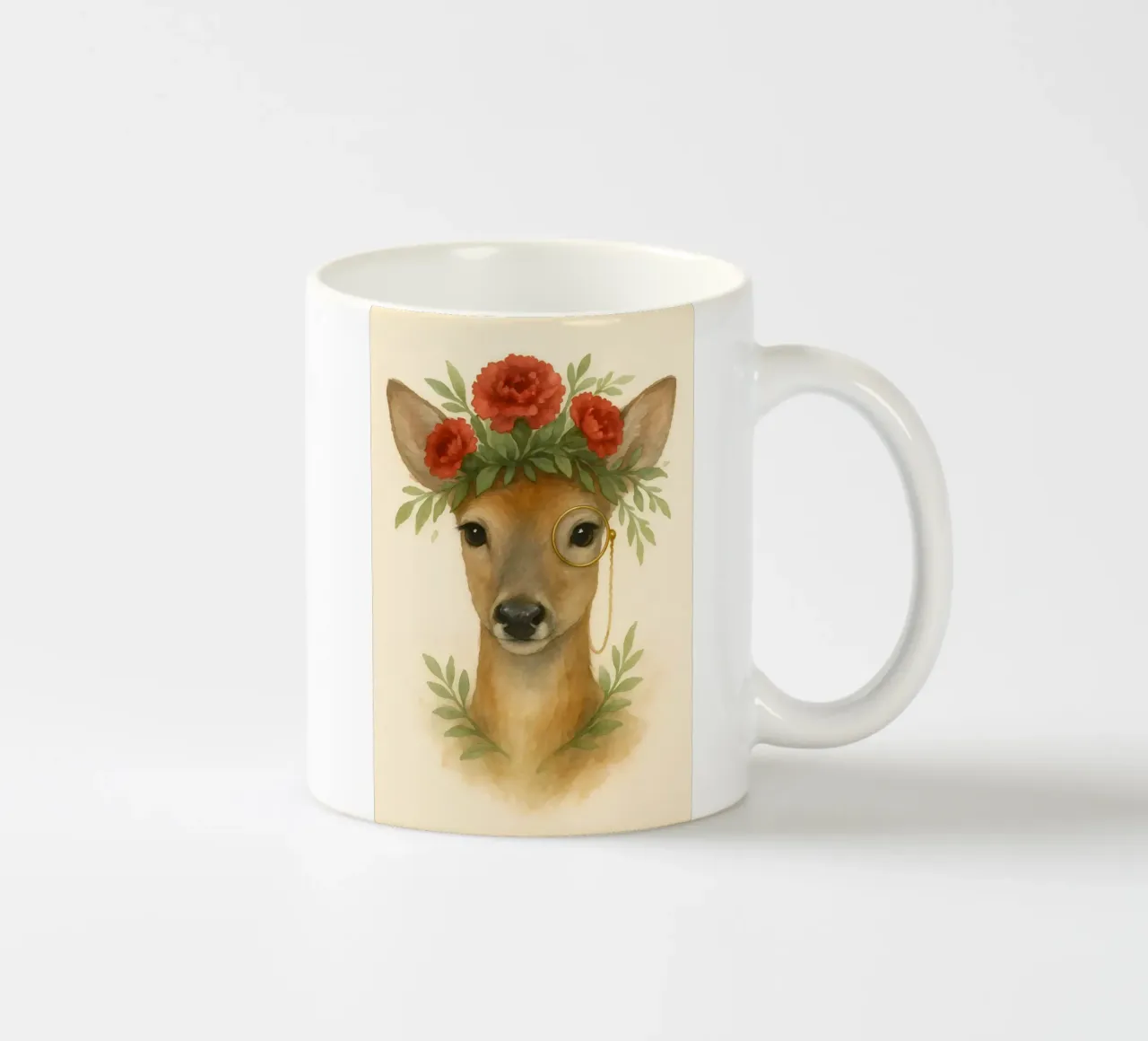 Sguardo floreale: La nobile cerva tazza in ceramica da Graceful Desine
