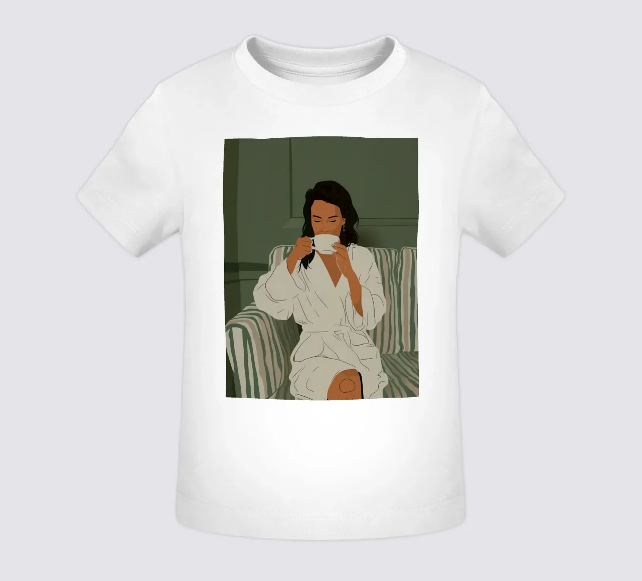 Morning Tea Ritual baby t-shirt by Obs Canvas